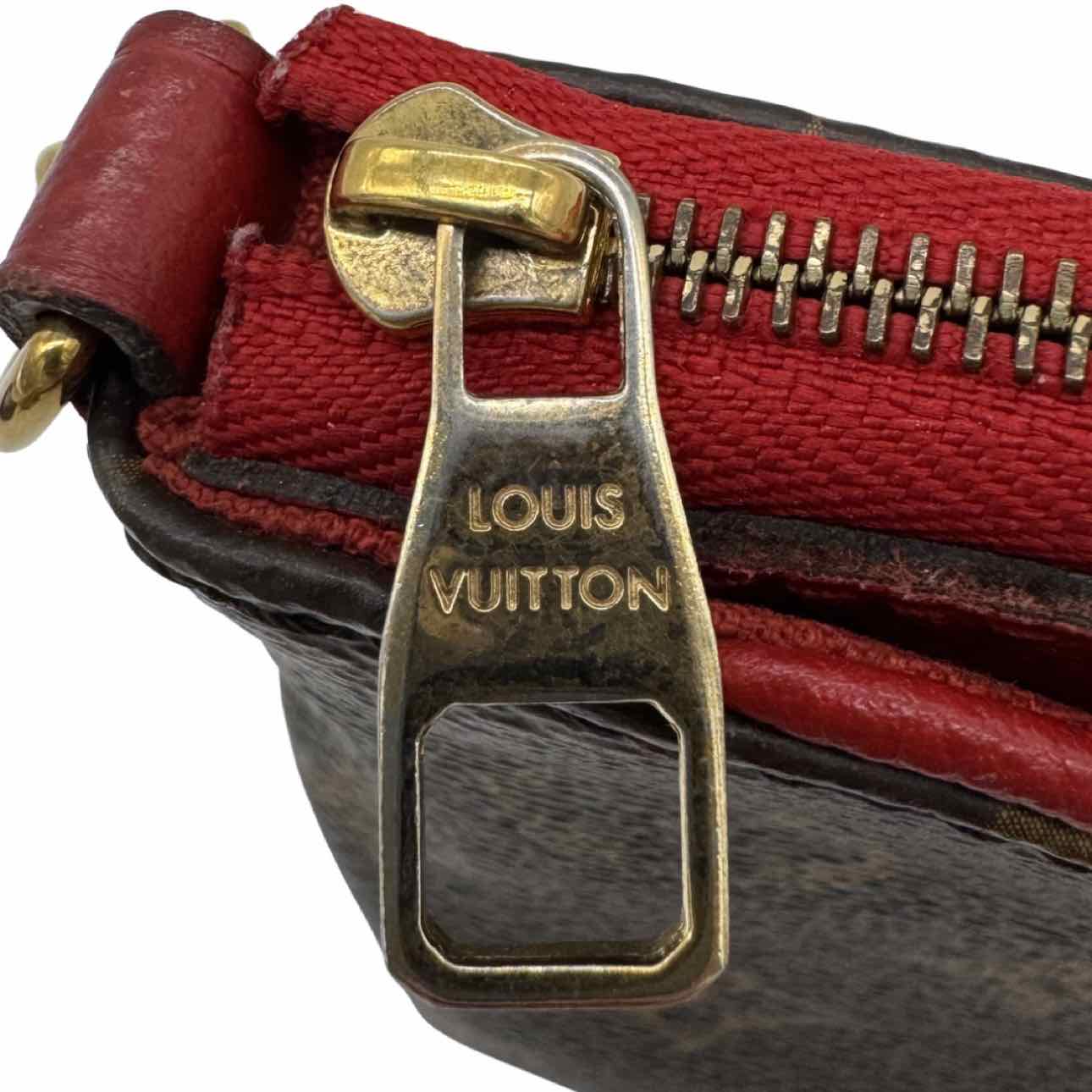 LOUIS VUITTON Monogram Canvas Pallas Clutch Brown Crossbody