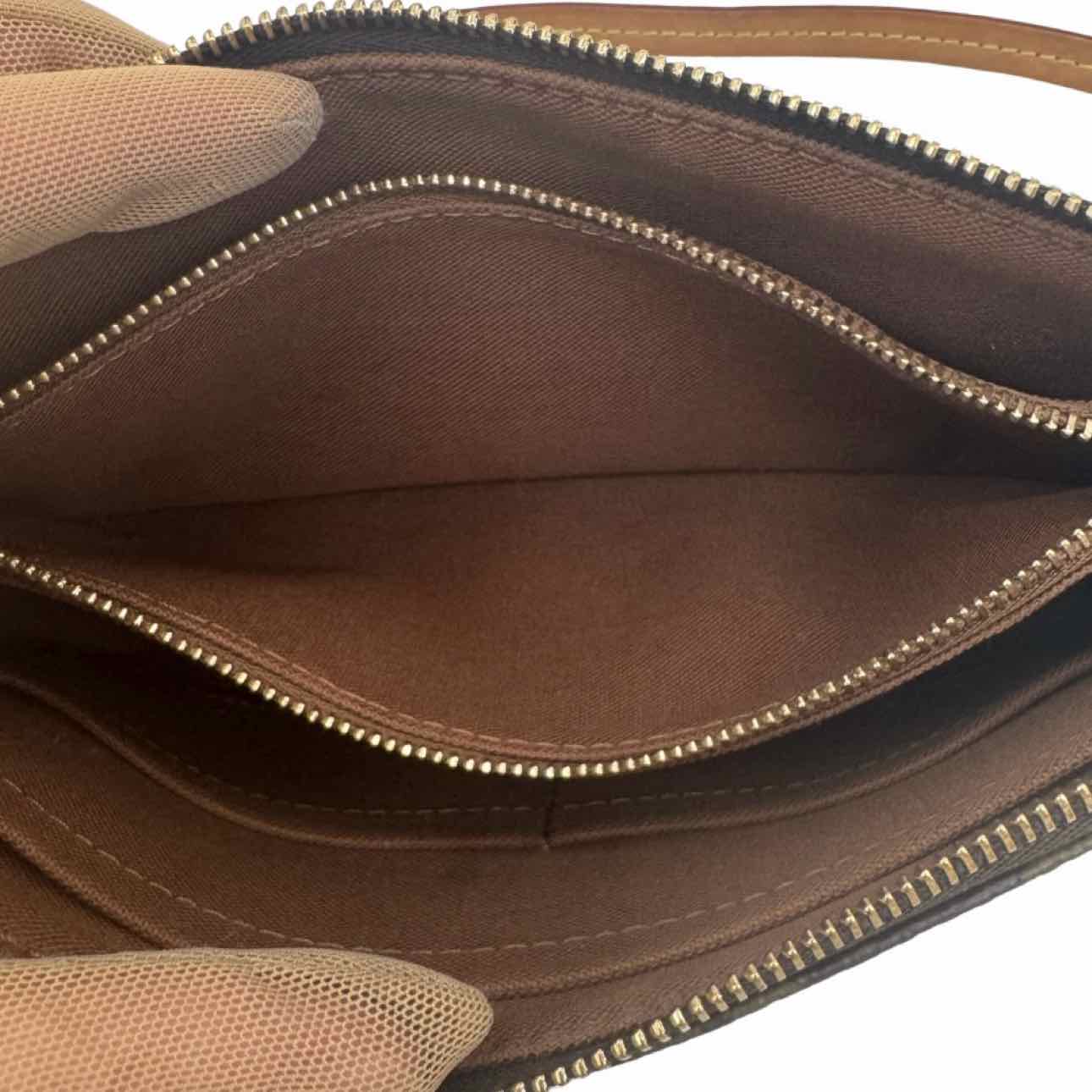 LOUIS VUITTON Monogram Canvas Pochette Accessoires Brown