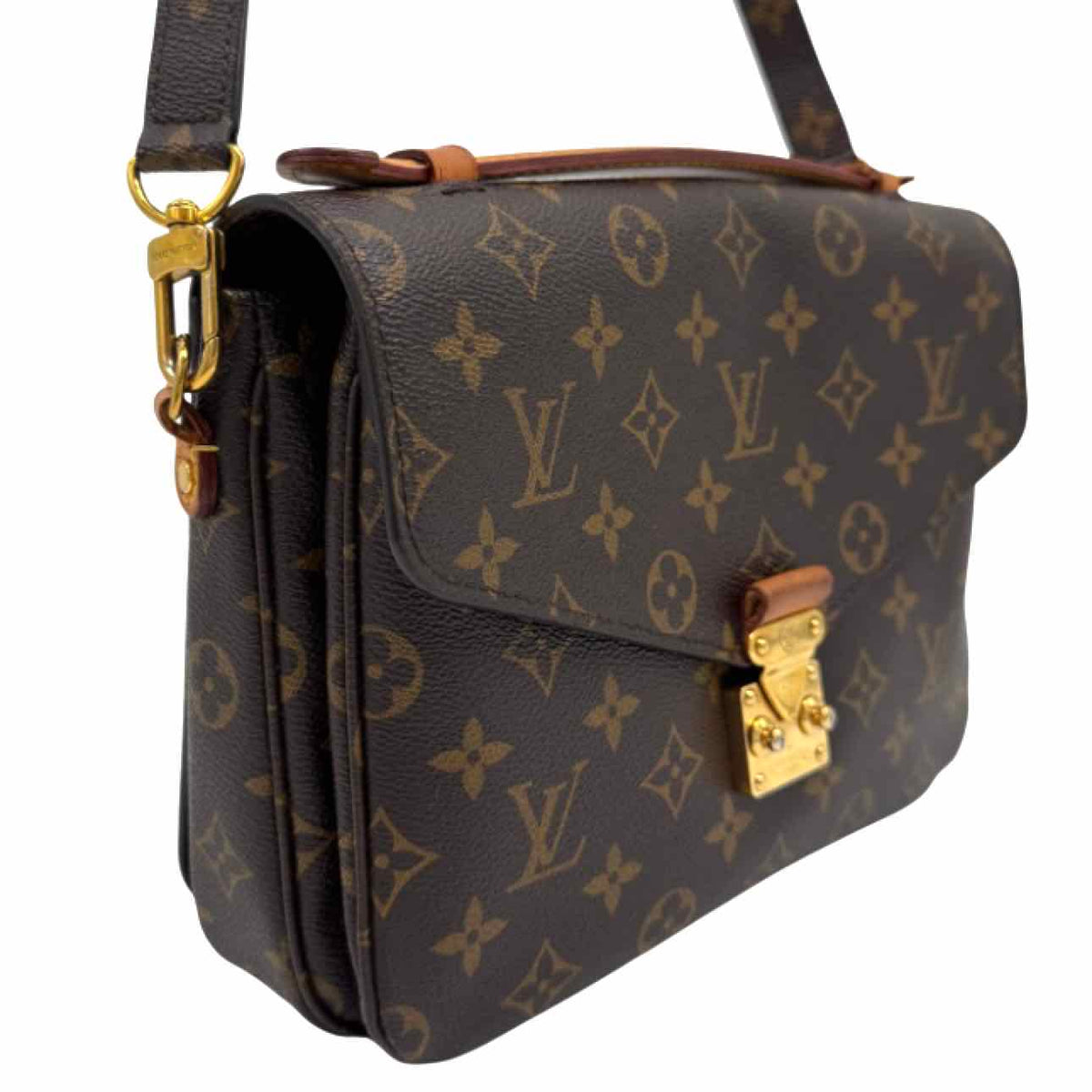 LOUIS VUITTON Monogram Canvas Pochette Metis Brown Crossbody