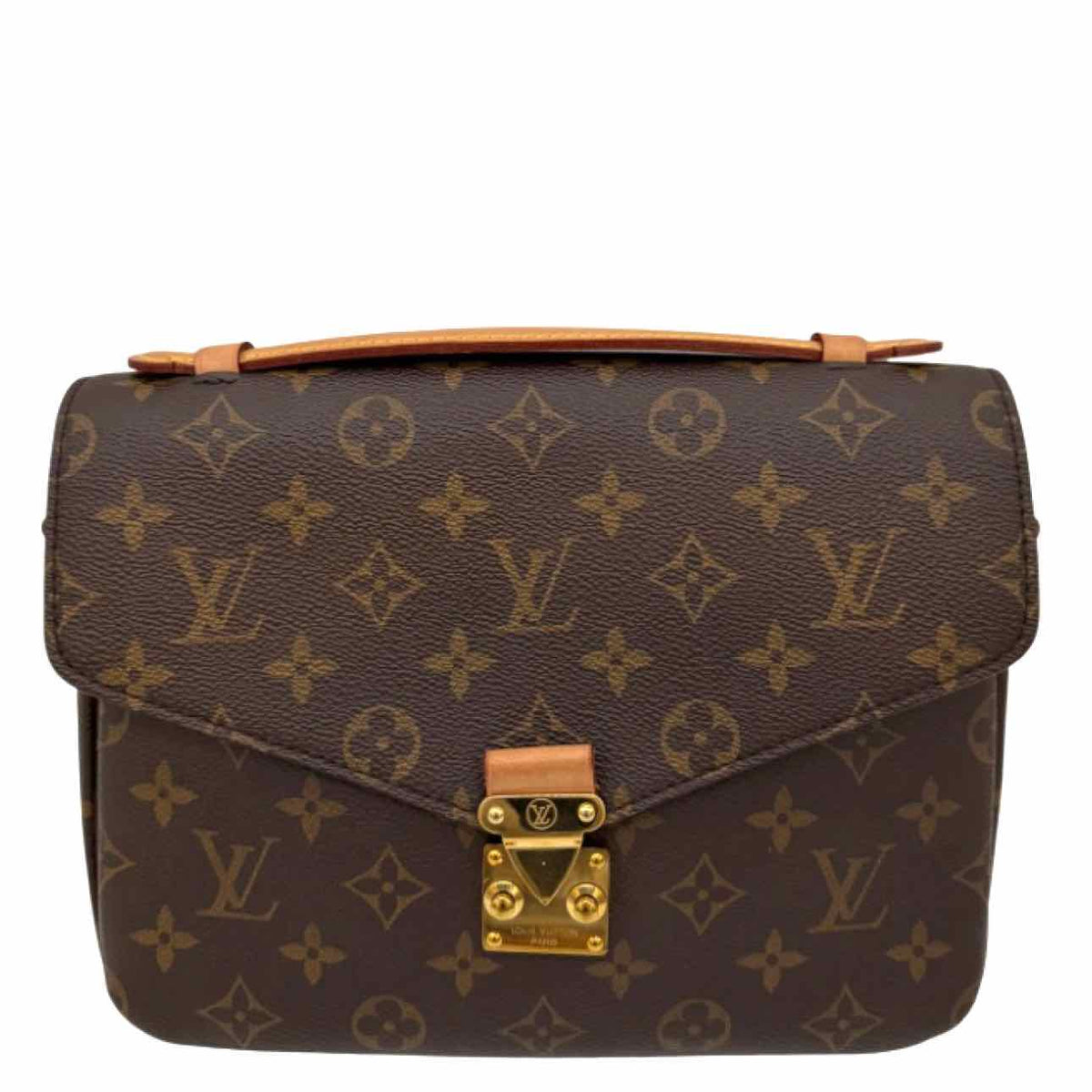 LOUIS VUITTON Monogram Canvas Pochette Metis Crossbody Brown