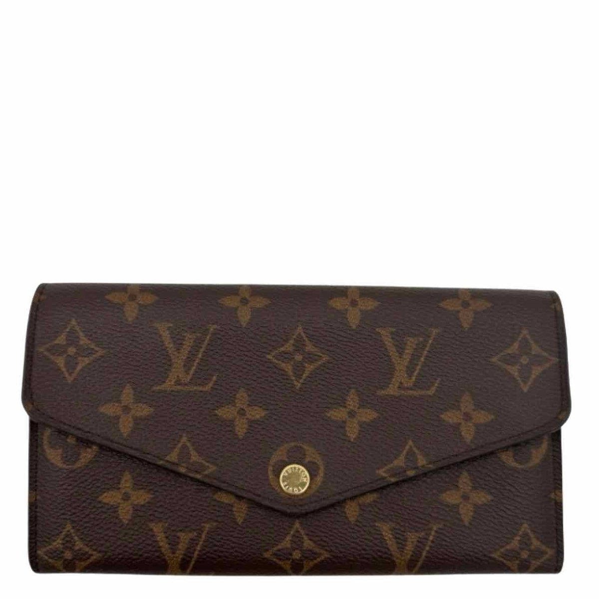 LOUIS VUITTON Monogram Canvas Sarah Wallet Brown