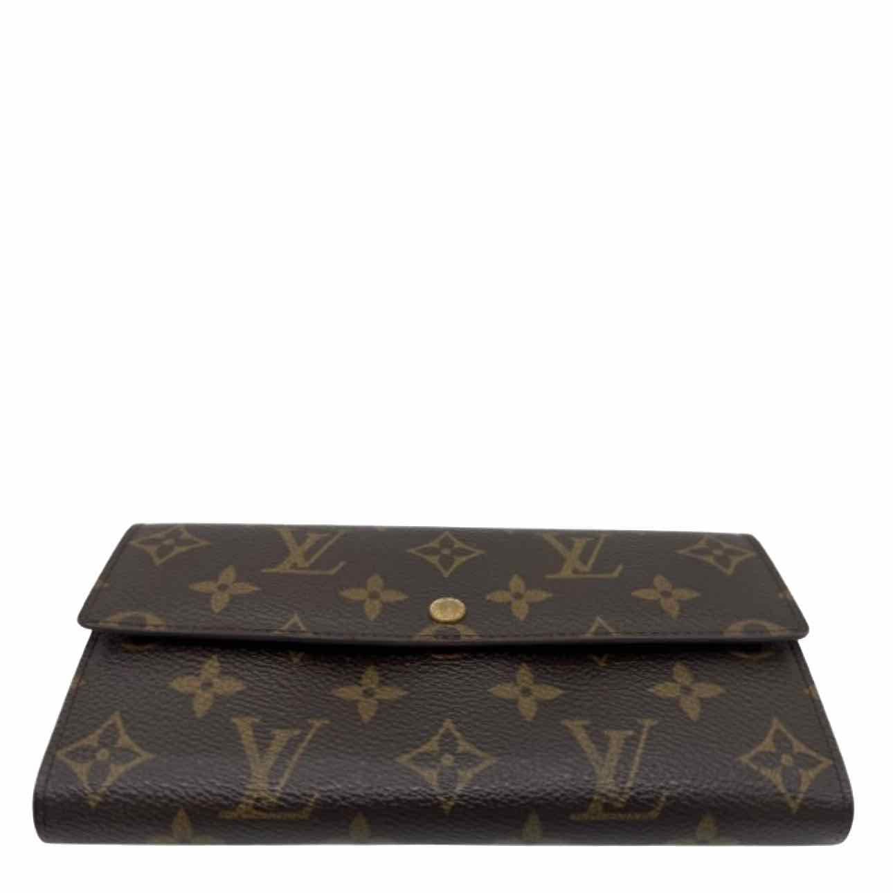 LOUIS VUITTON Monogram Canvas Sarah Wallet Brown