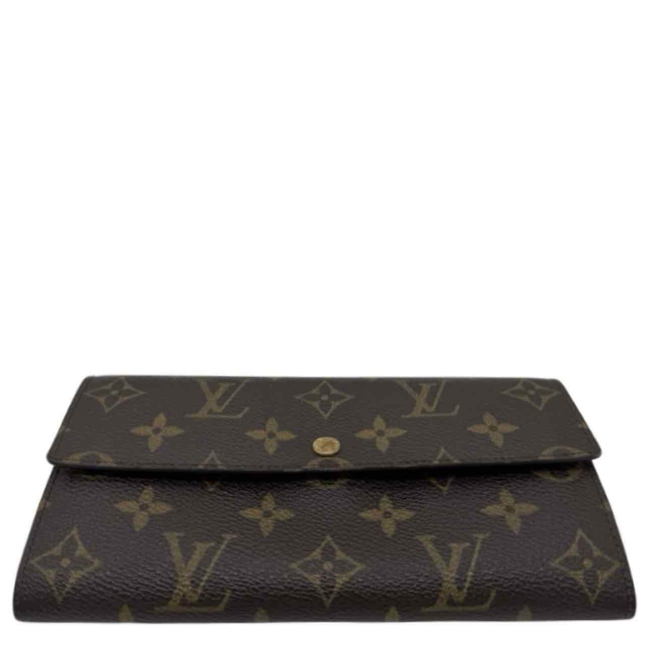 LOUIS VUITTON Monogram Canvas Sarah Wallet Brown
