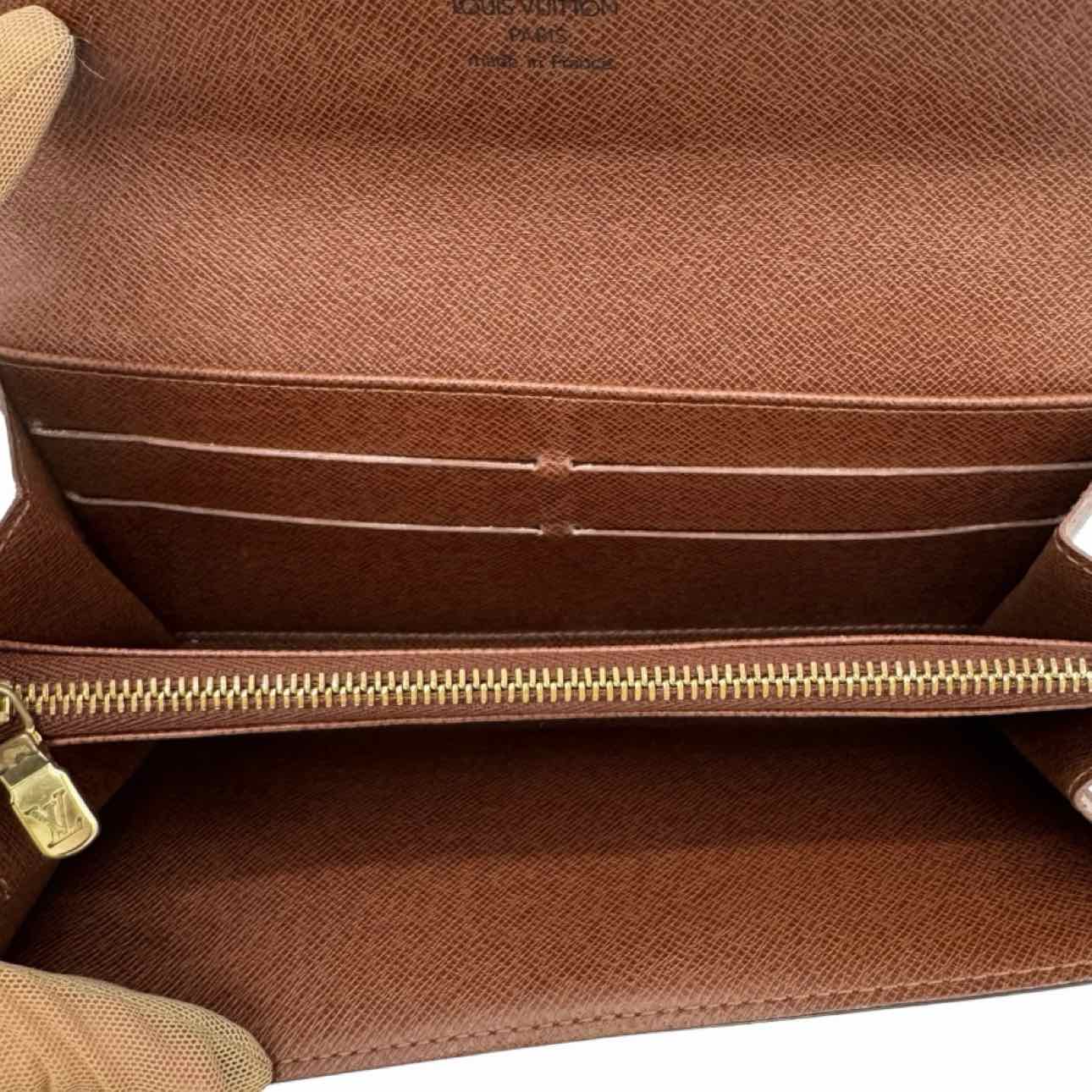 LOUIS VUITTON Monogram Canvas Sarah Wallet Brown
