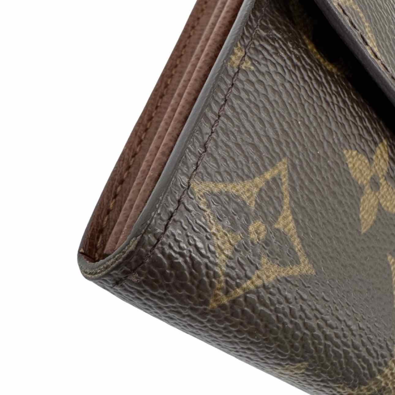 LOUIS VUITTON Monogram Canvas Sarah Wallet Brown