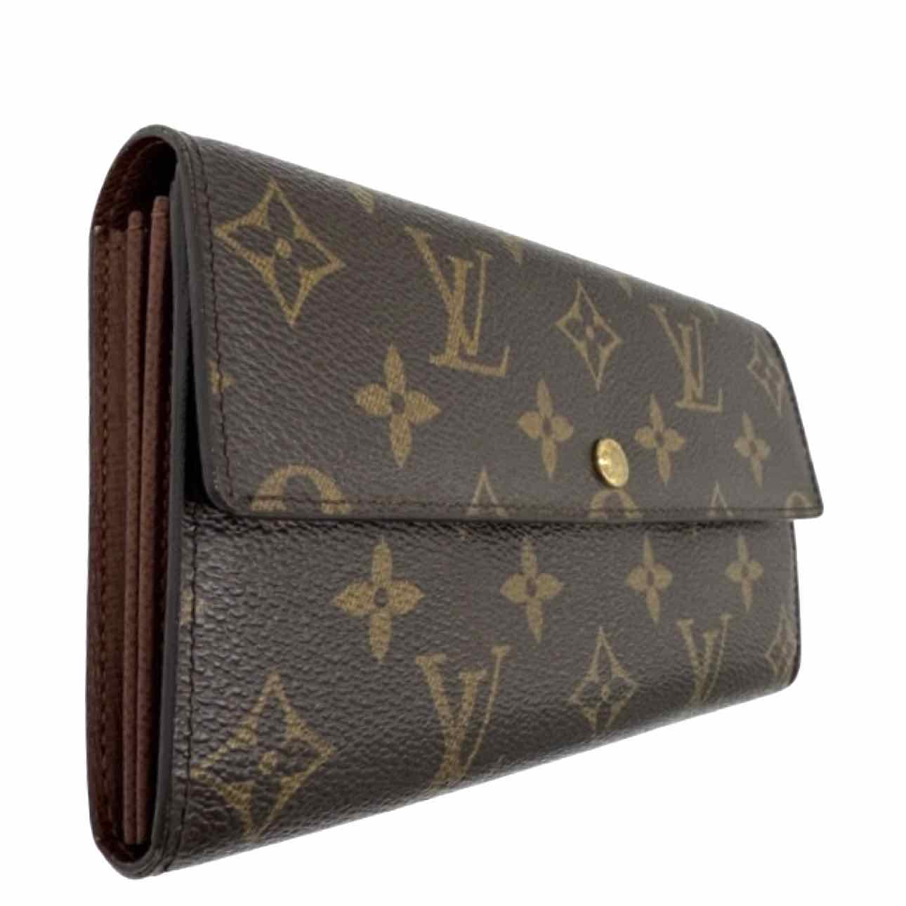 LOUIS VUITTON Monogram Canvas Sarah Wallet Brown