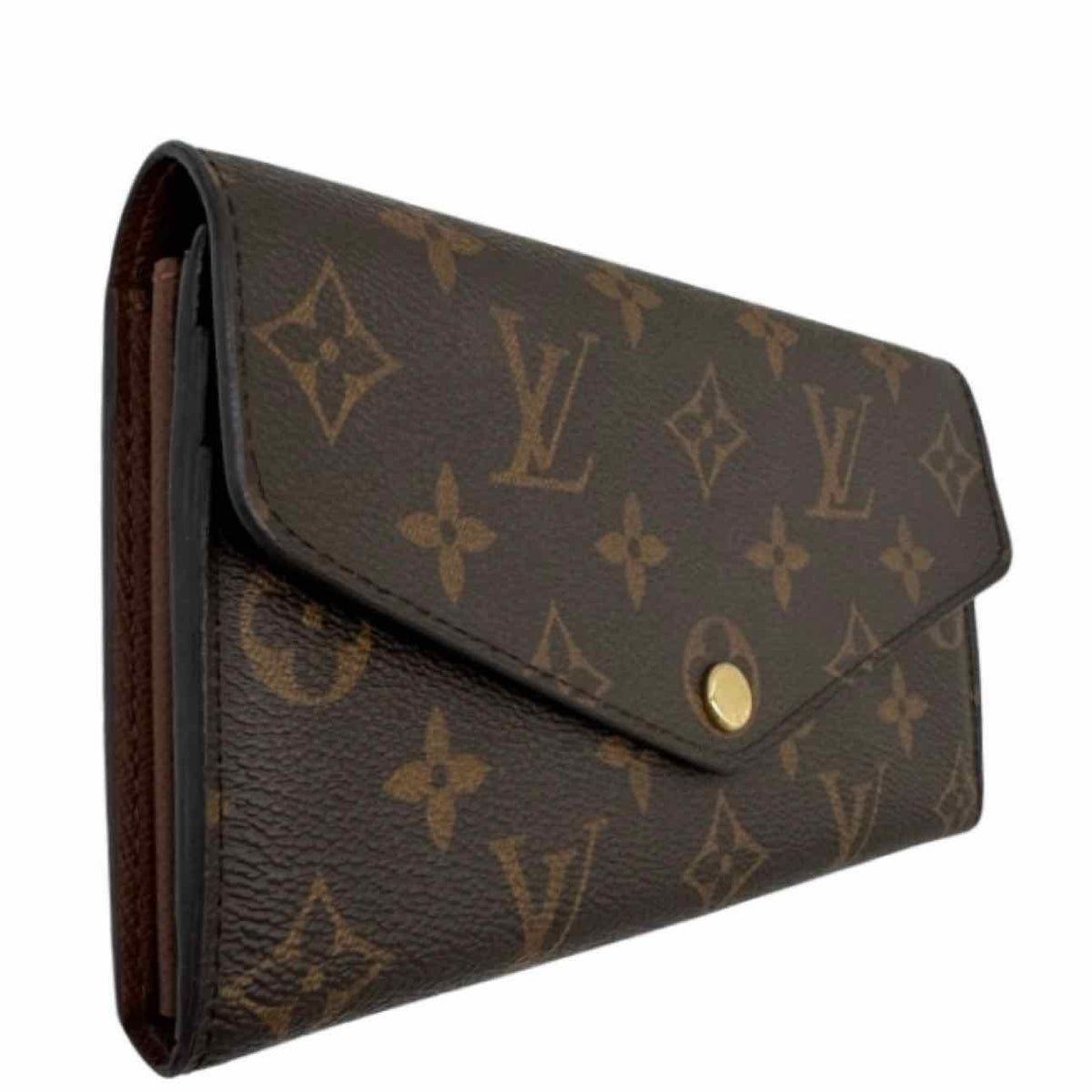 LOUIS VUITTON Monogram Canvas Sarah Wallet Brown