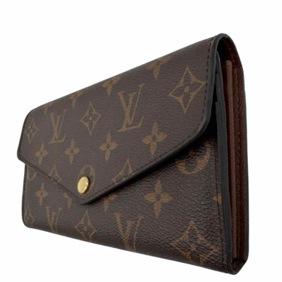 LOUIS VUITTON Monogram Canvas Sarah Wallet Brown