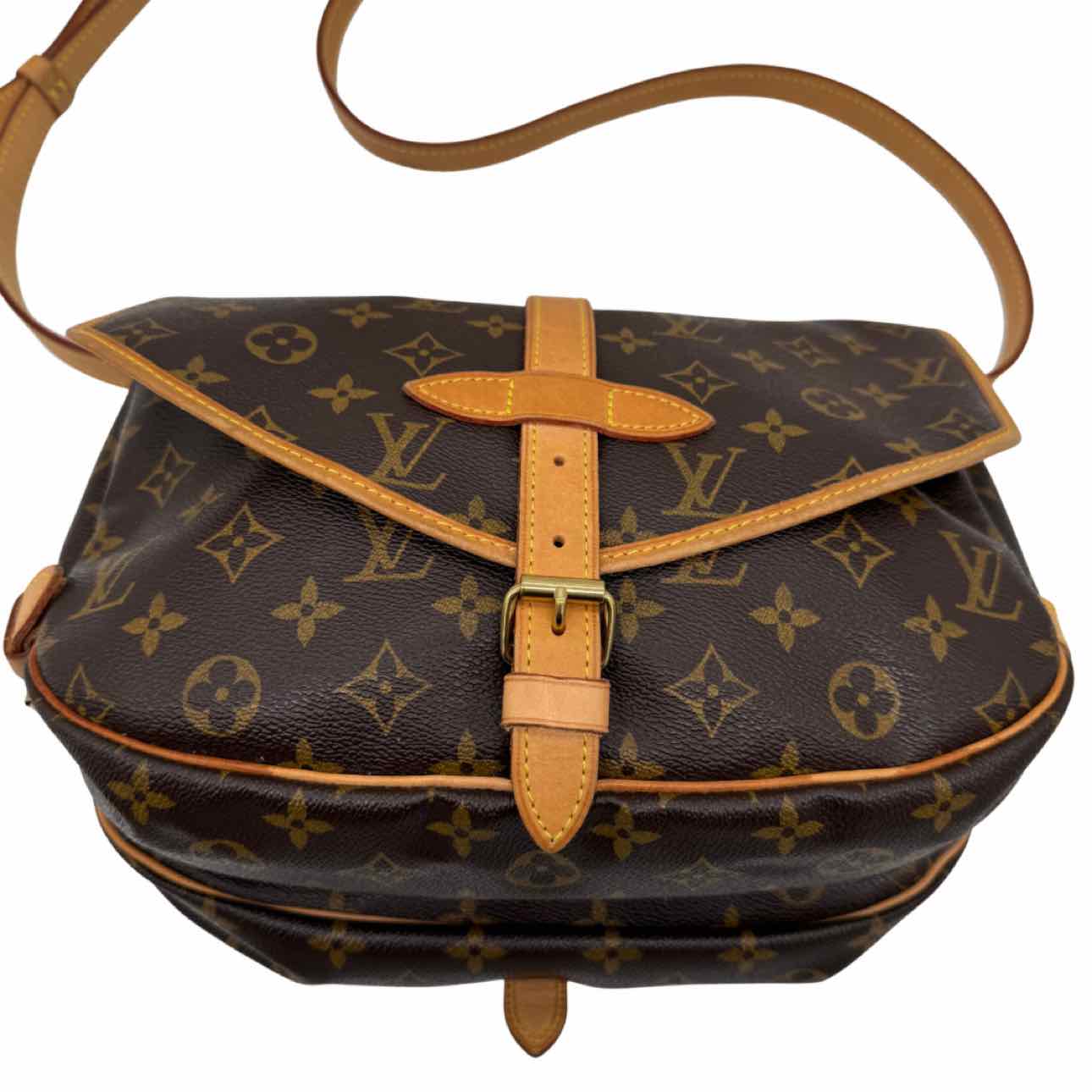 LOUIS VUITTON Monogram Canvas Saumur 30 Brown Messenger Bag