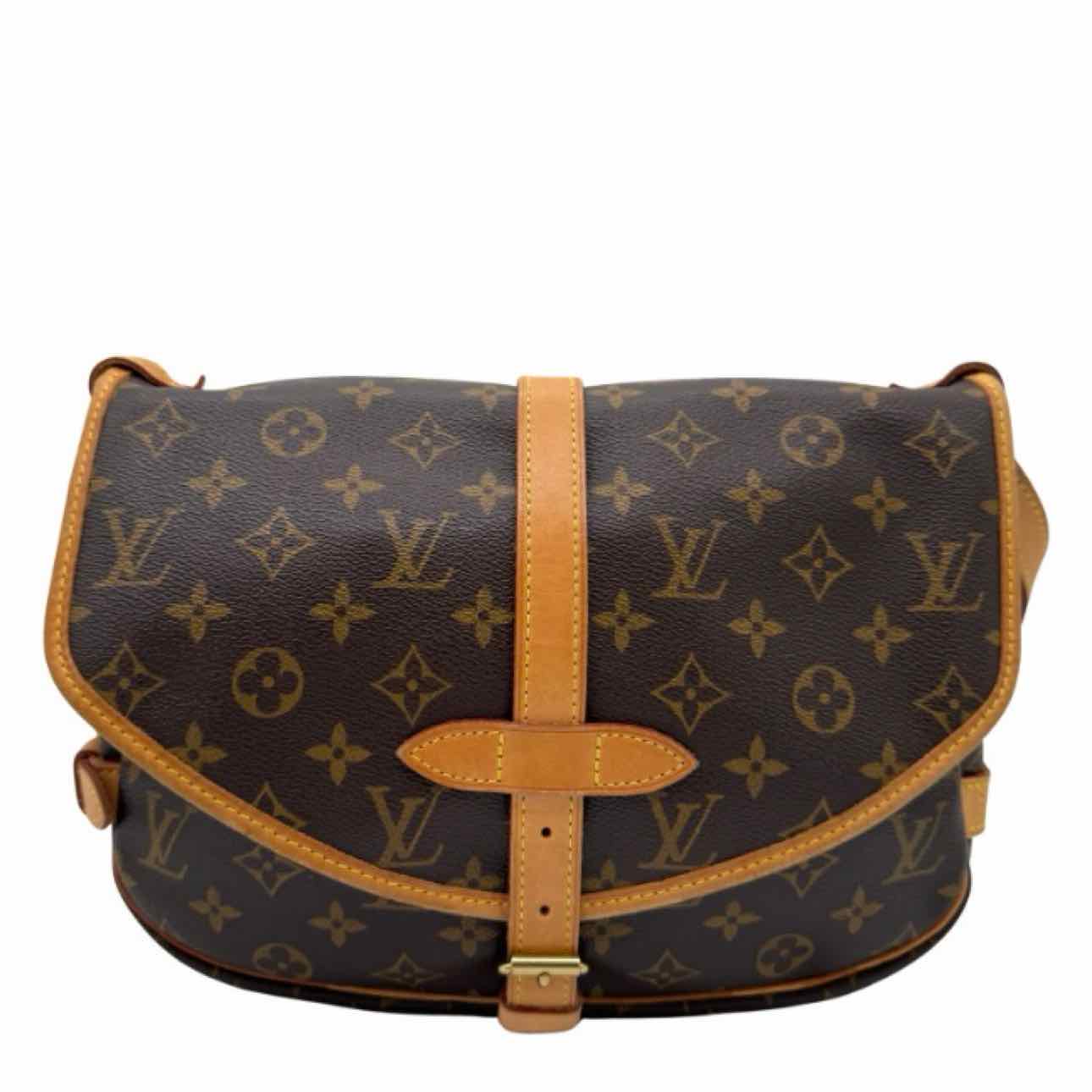 LOUIS VUITTON Monogram Canvas Saumur 30 Brown Messenger Bag