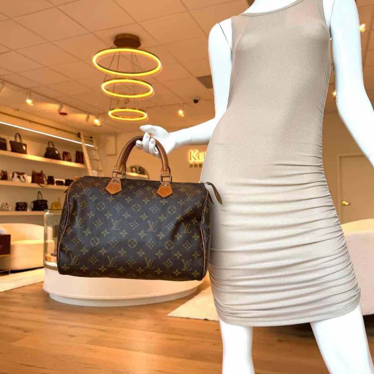 LOUIS VUITTON Monogram Canvas Speedy 30 Brown