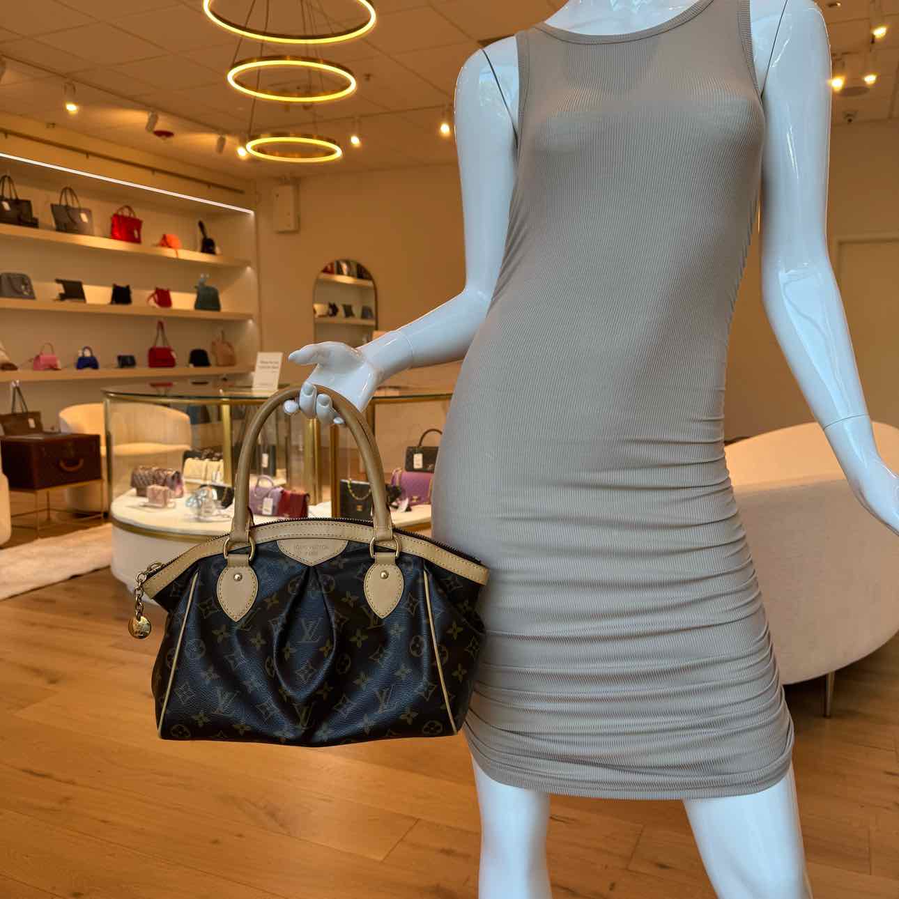 LOUIS VUITTON Monogram Canvas Tivoli PM Tote Bag Brown