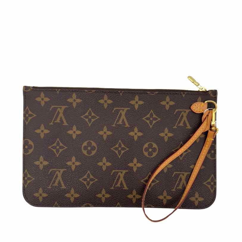 LOUIS VUITTON Monogram Canvas Wristlet Brown (Pre-Owned)