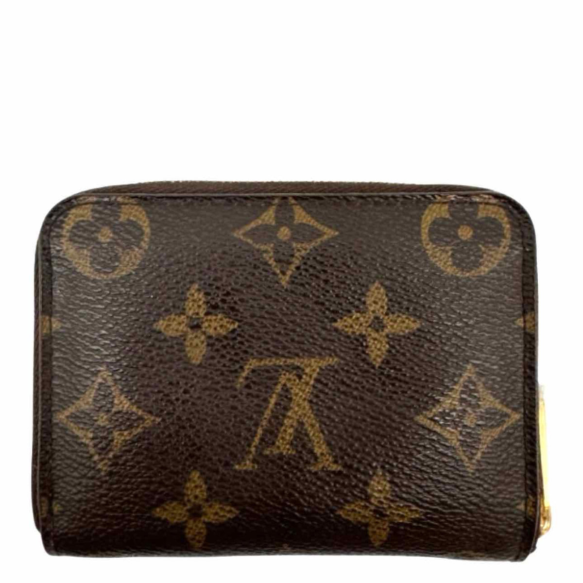 LOUIS VUITTON Monogram Canvas Zippy Coin Purse Wallet Brown