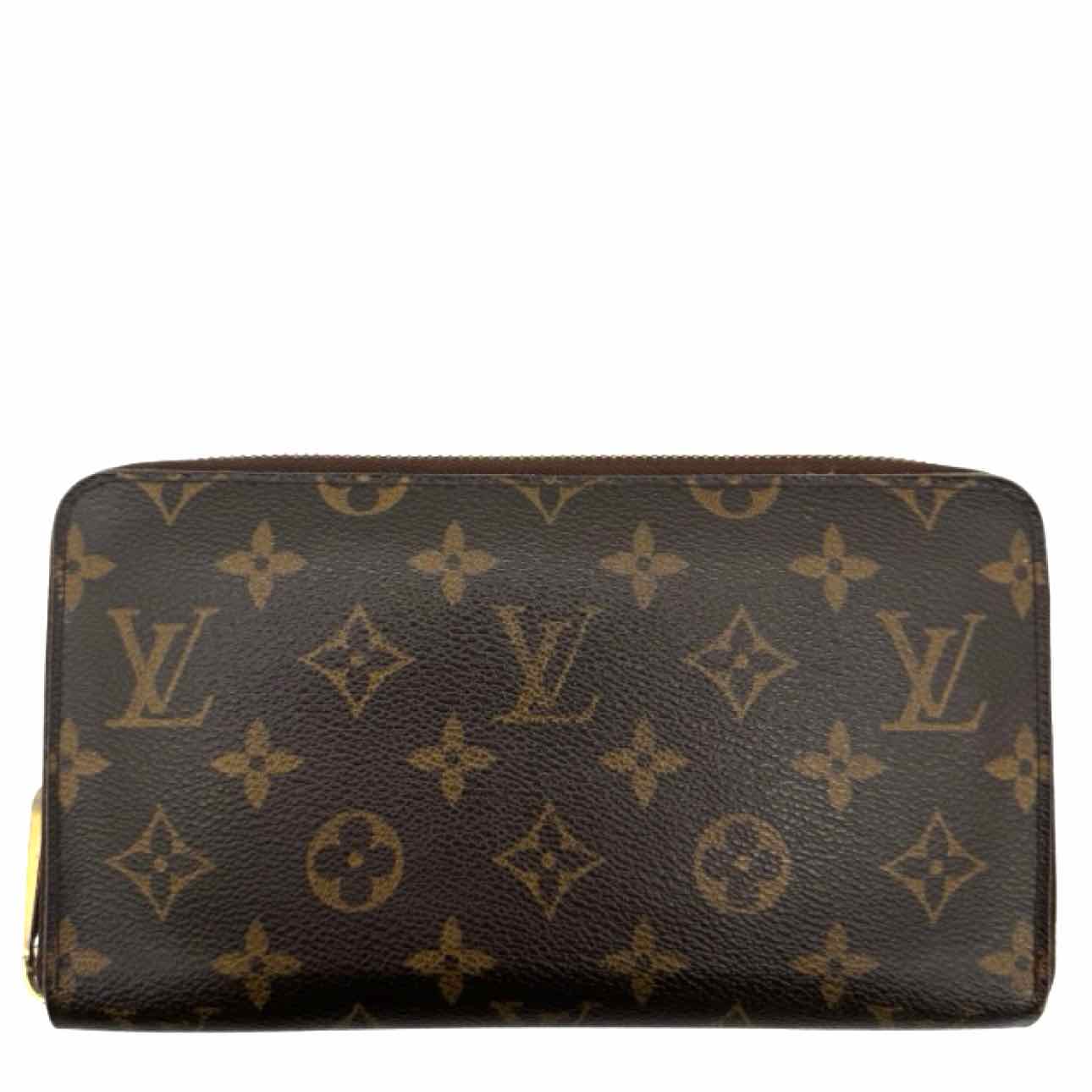 LOUIS VUITTON Monogram Canvas Zippy Organizer Wallet Brown