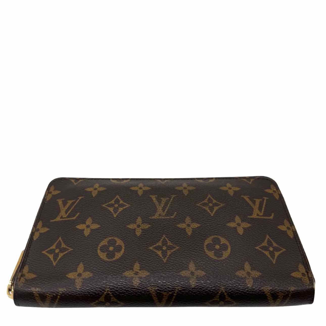 LOUIS VUITTON Monogram Canvas Zippy Organizer Wallet Brown