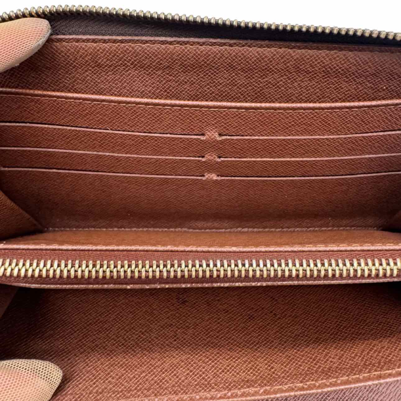 LOUIS VUITTON Monogram Canvas Zippy Organizer Wallet Brown