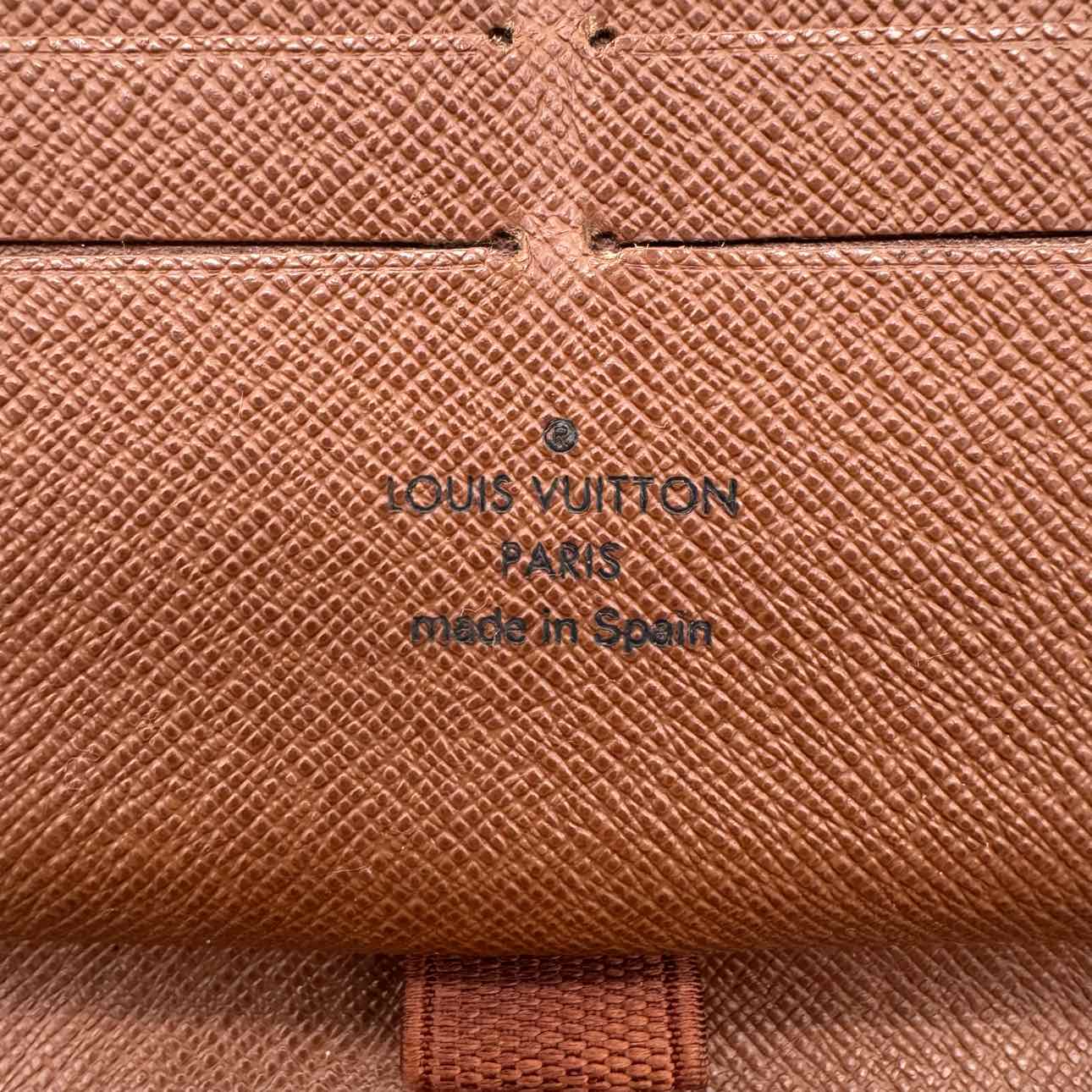 LOUIS VUITTON Monogram Canvas Zippy Organizer Wallet Brown