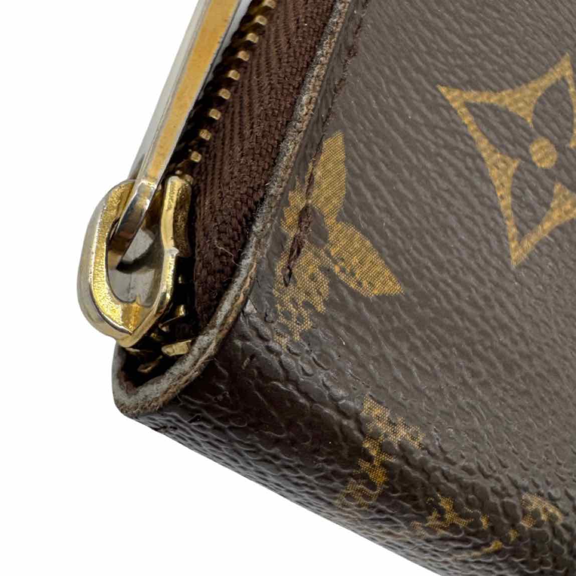 LOUIS VUITTON Monogram Canvas Zippy Organizer Wallet Brown