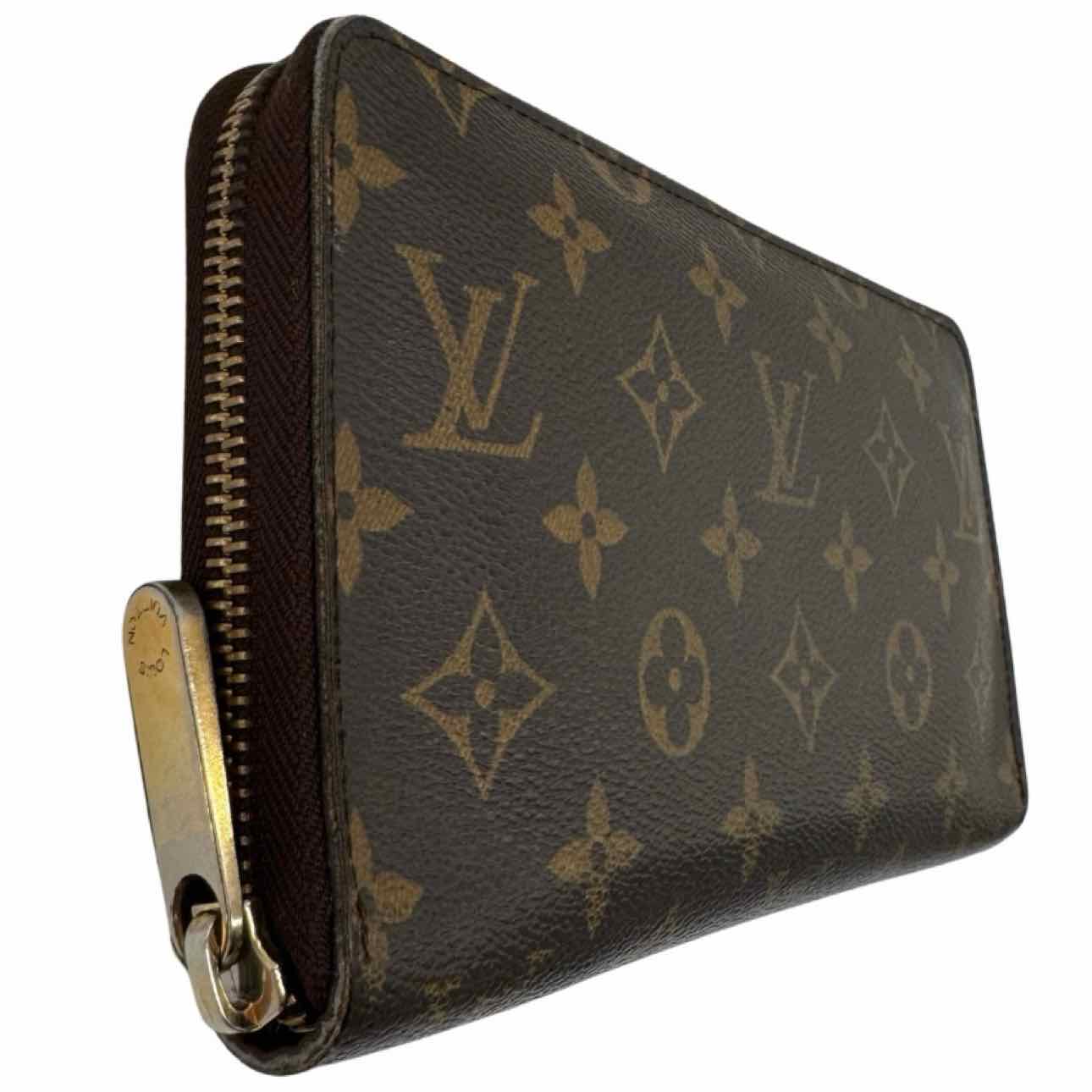 LOUIS VUITTON Monogram Canvas Zippy Organizer Wallet Brown