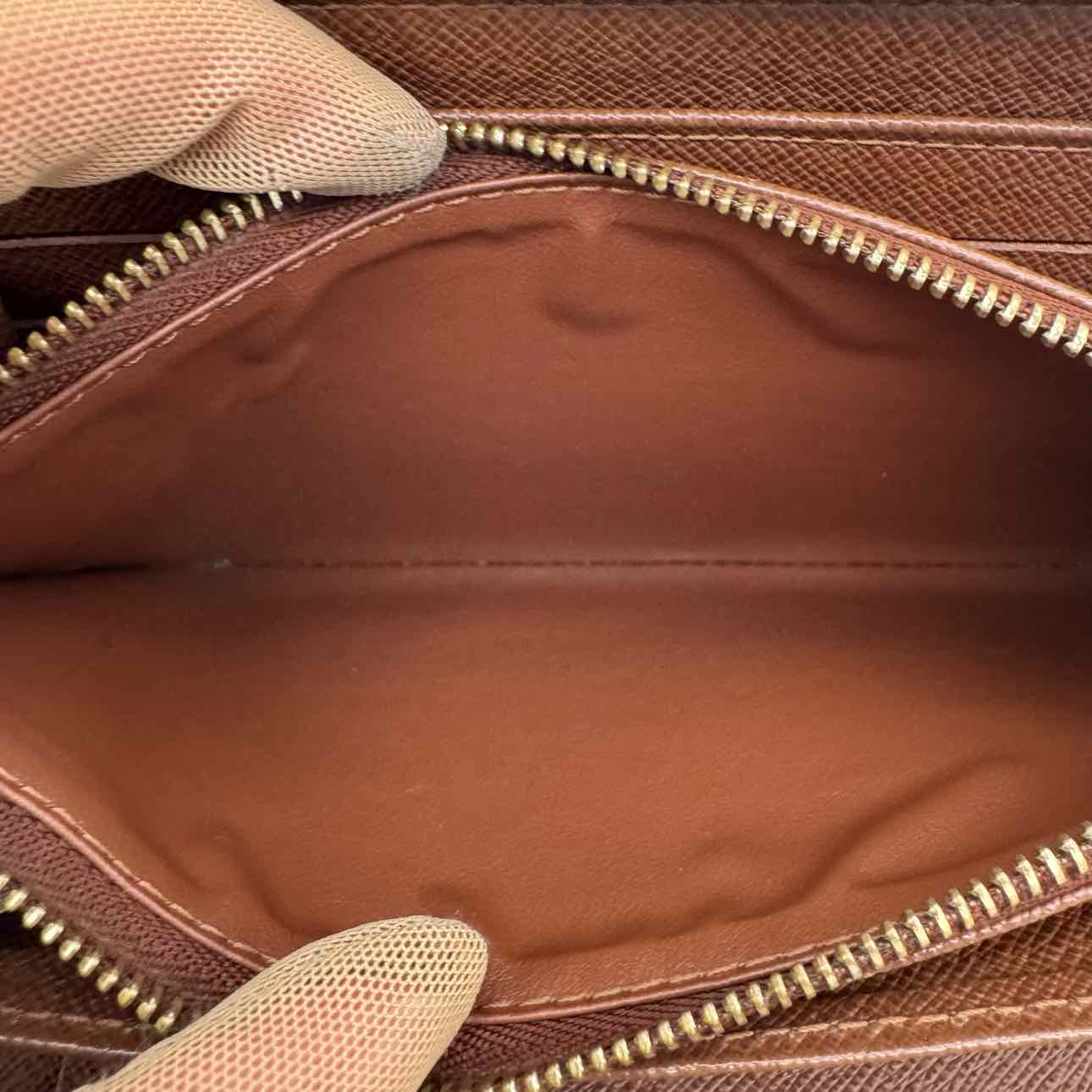 LOUIS VUITTON Monogram Canvas Zippy Organizer Wallet Brown