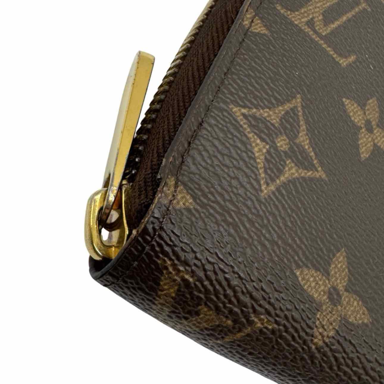 LOUIS VUITTON Monogram Canvas Zippy Wallet Brown