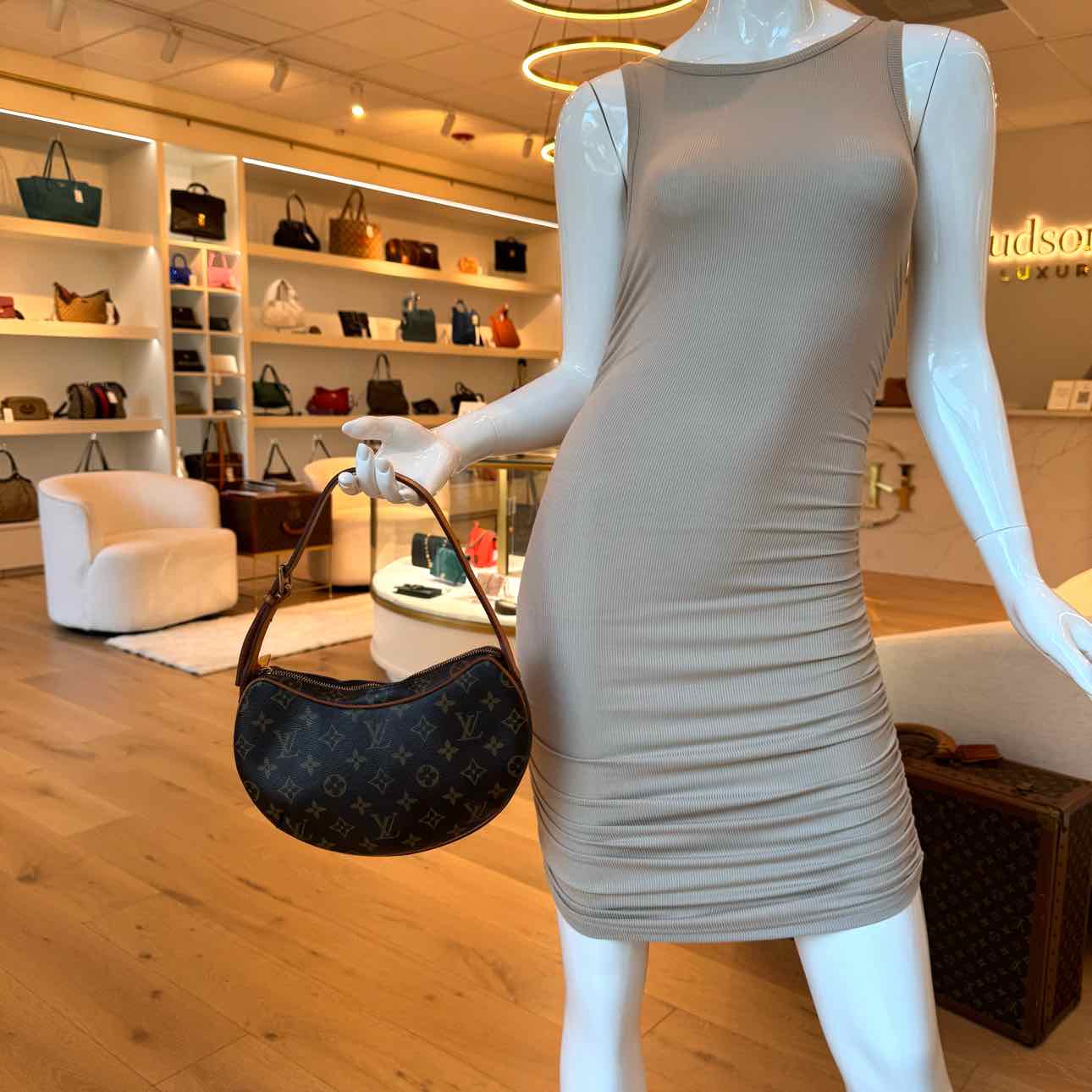 LOUIS VUITTON Monogram Croissant PM Shoulder Bag