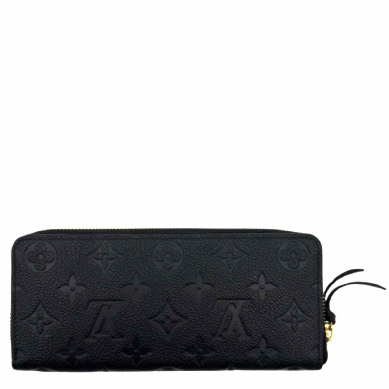 LOUIS VUITTON Monogram Empreinte Clemence Wallet Black