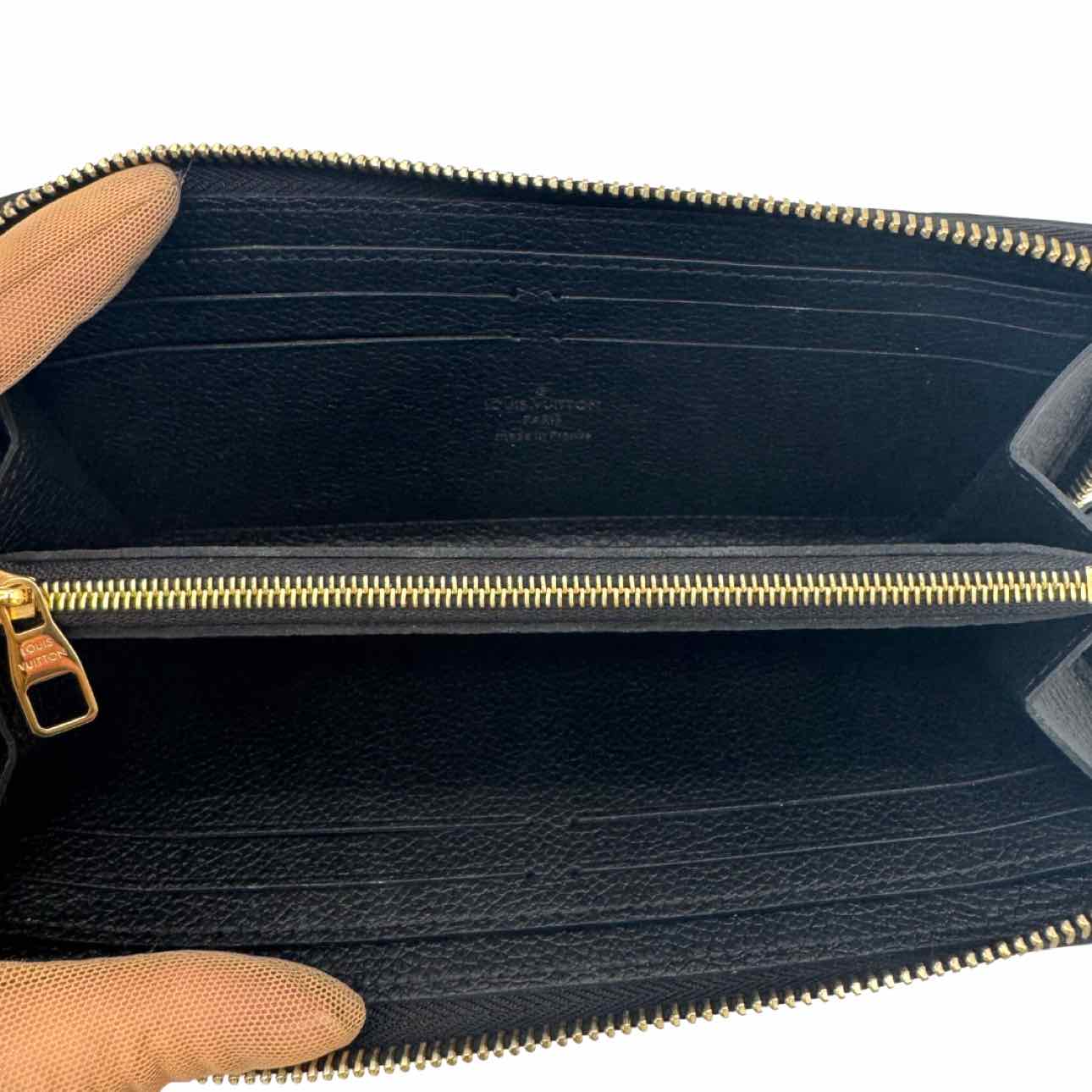 LOUIS VUITTON Monogram Empreinte Clemence Wallet Black