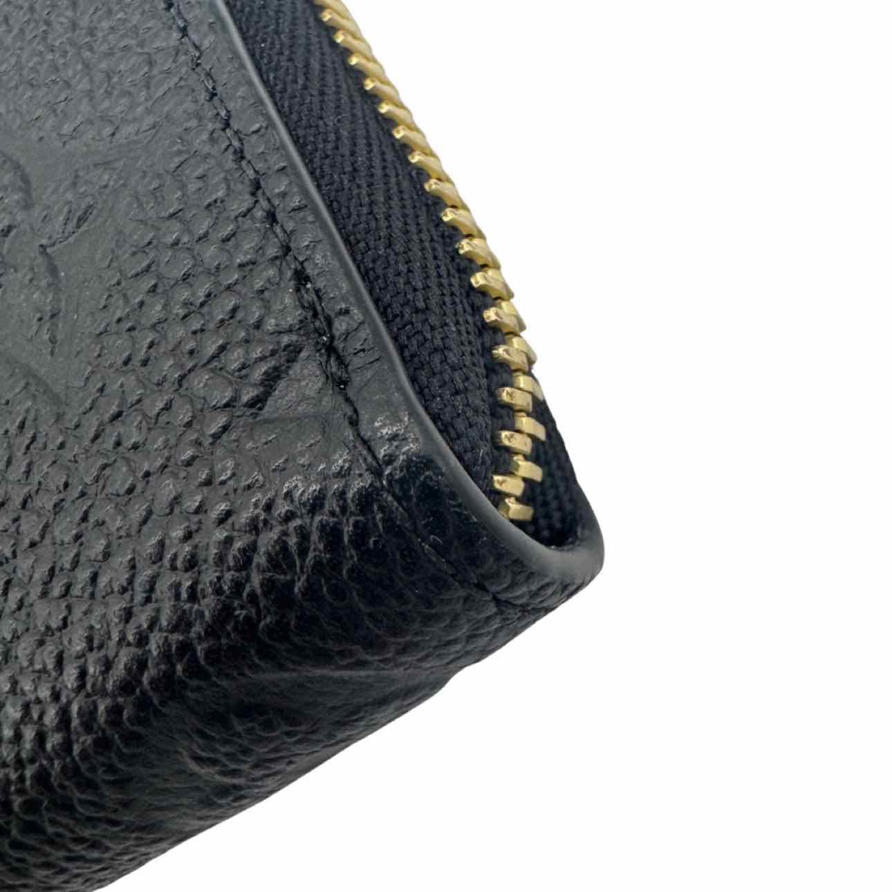 LOUIS VUITTON Monogram Empreinte Clemence Wallet Black