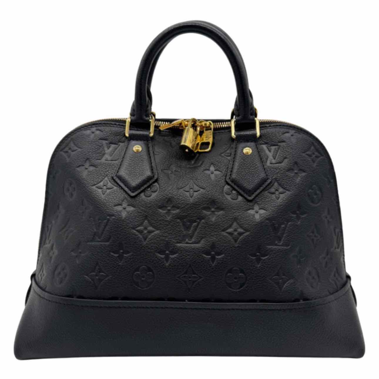LOUIS VUITTON Monogram Empreinte Neo Leather Alma PM Black Handbag