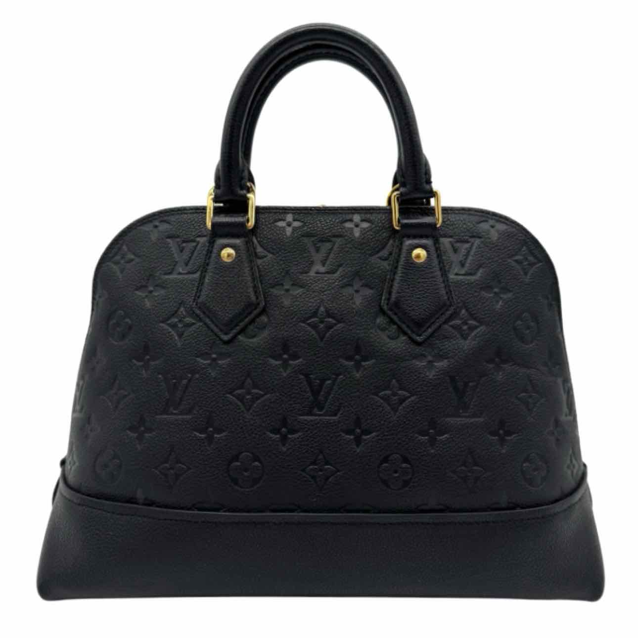 LOUIS VUITTON Monogram Empreinte Neo Leather Alma PM Black Handbag