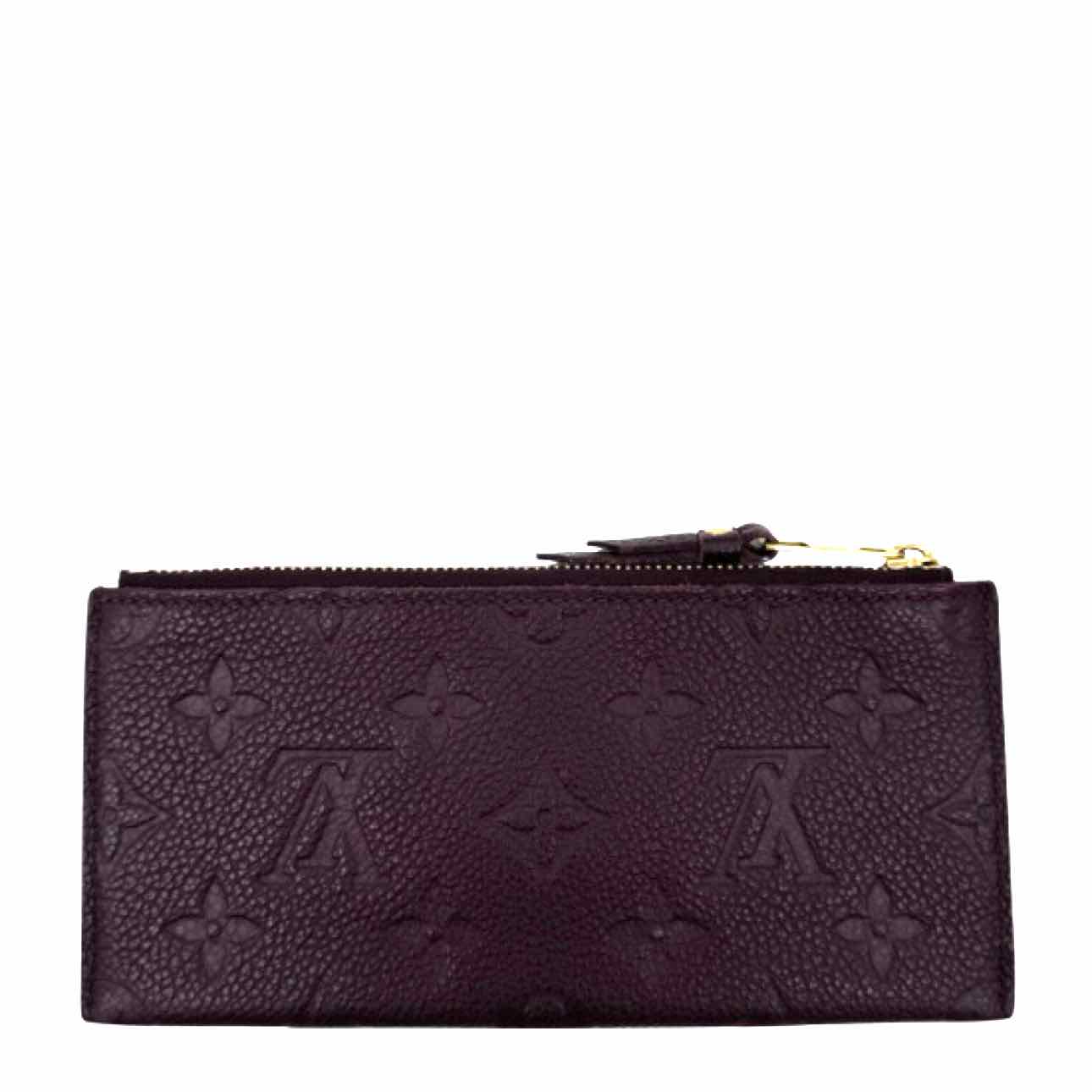 LOUIS VUITTON Monogram Empreinte Sarah Wallet Maroon
