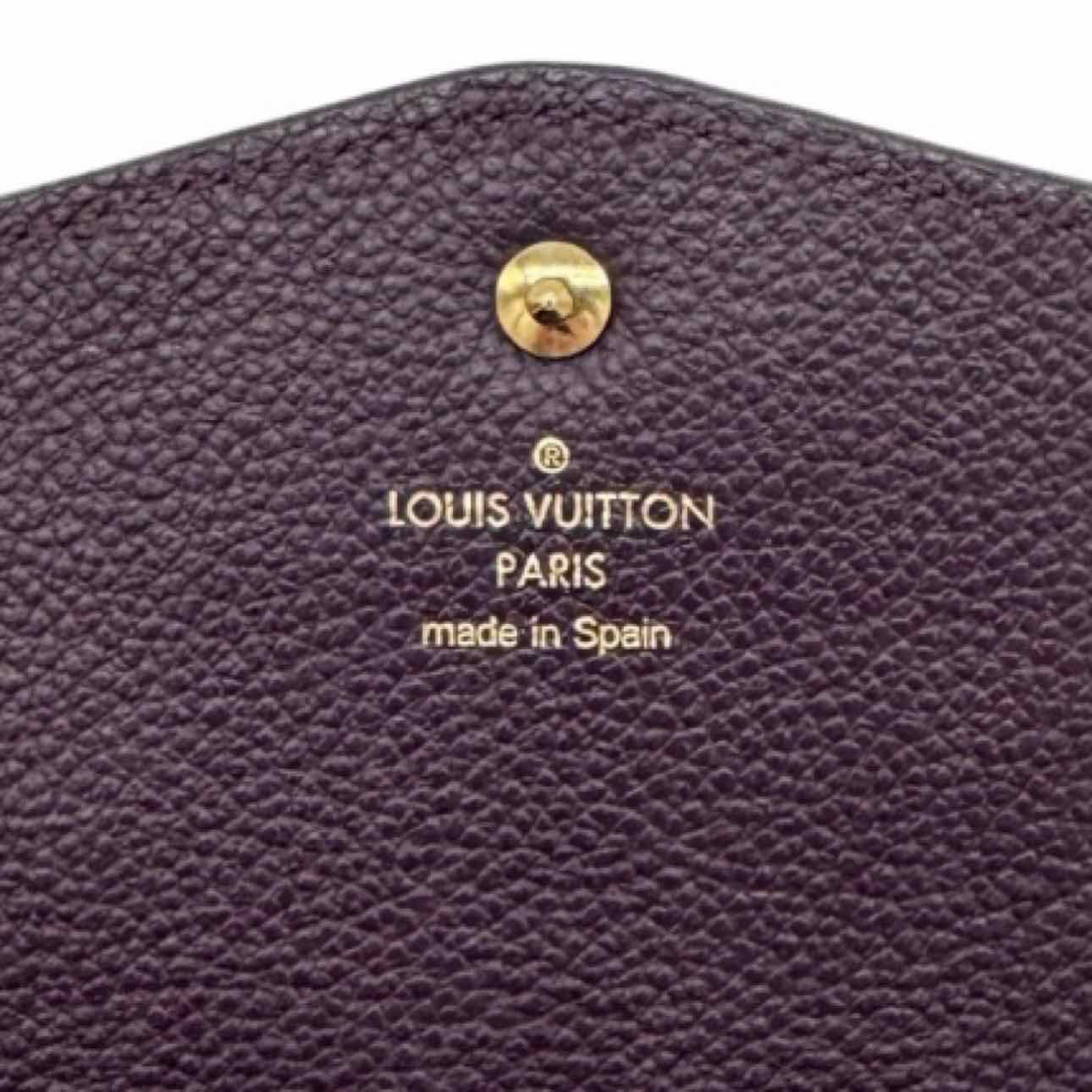 LOUIS VUITTON Monogram Empreinte Sarah Wallet Maroon