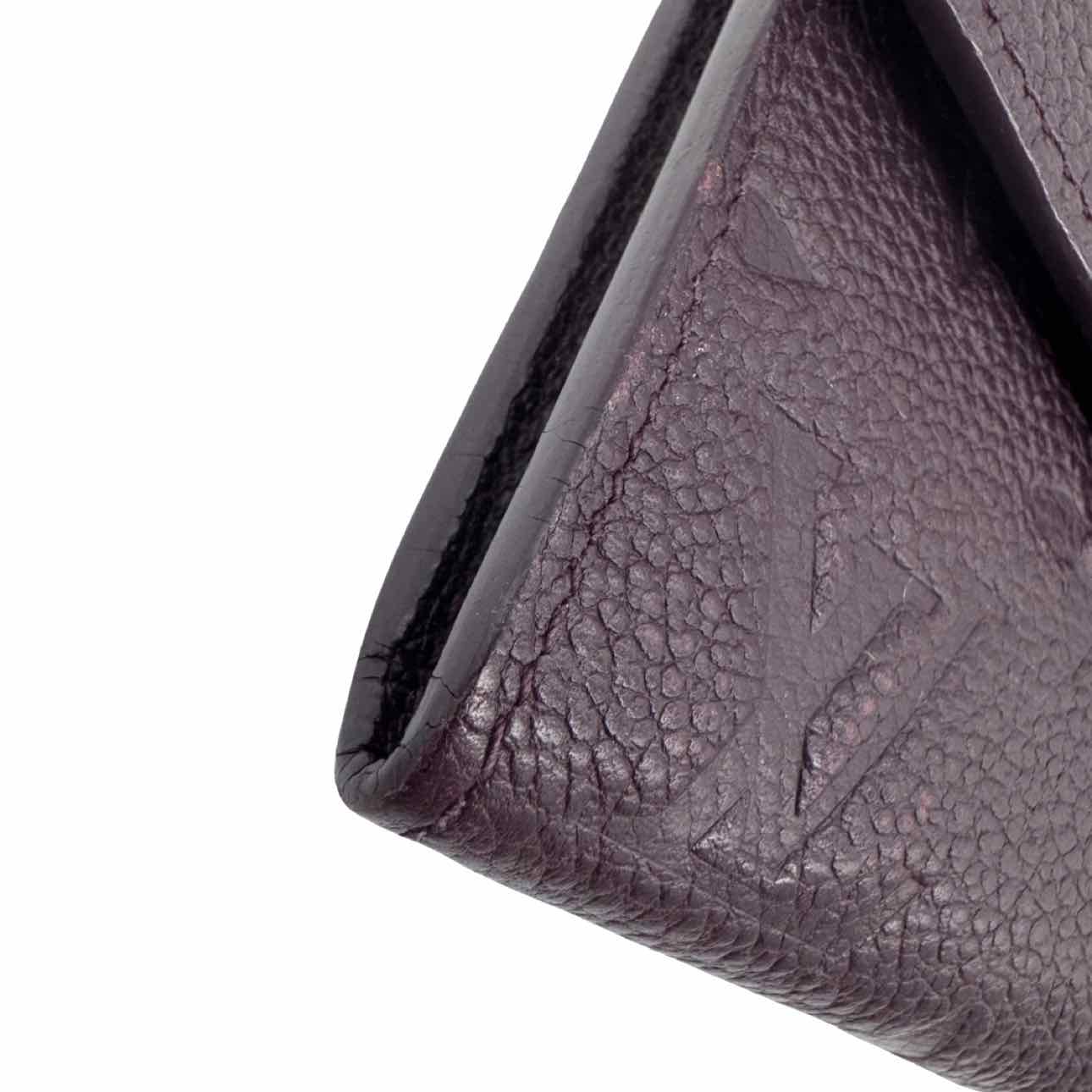 LOUIS VUITTON Monogram Empreinte Sarah Wallet Maroon
