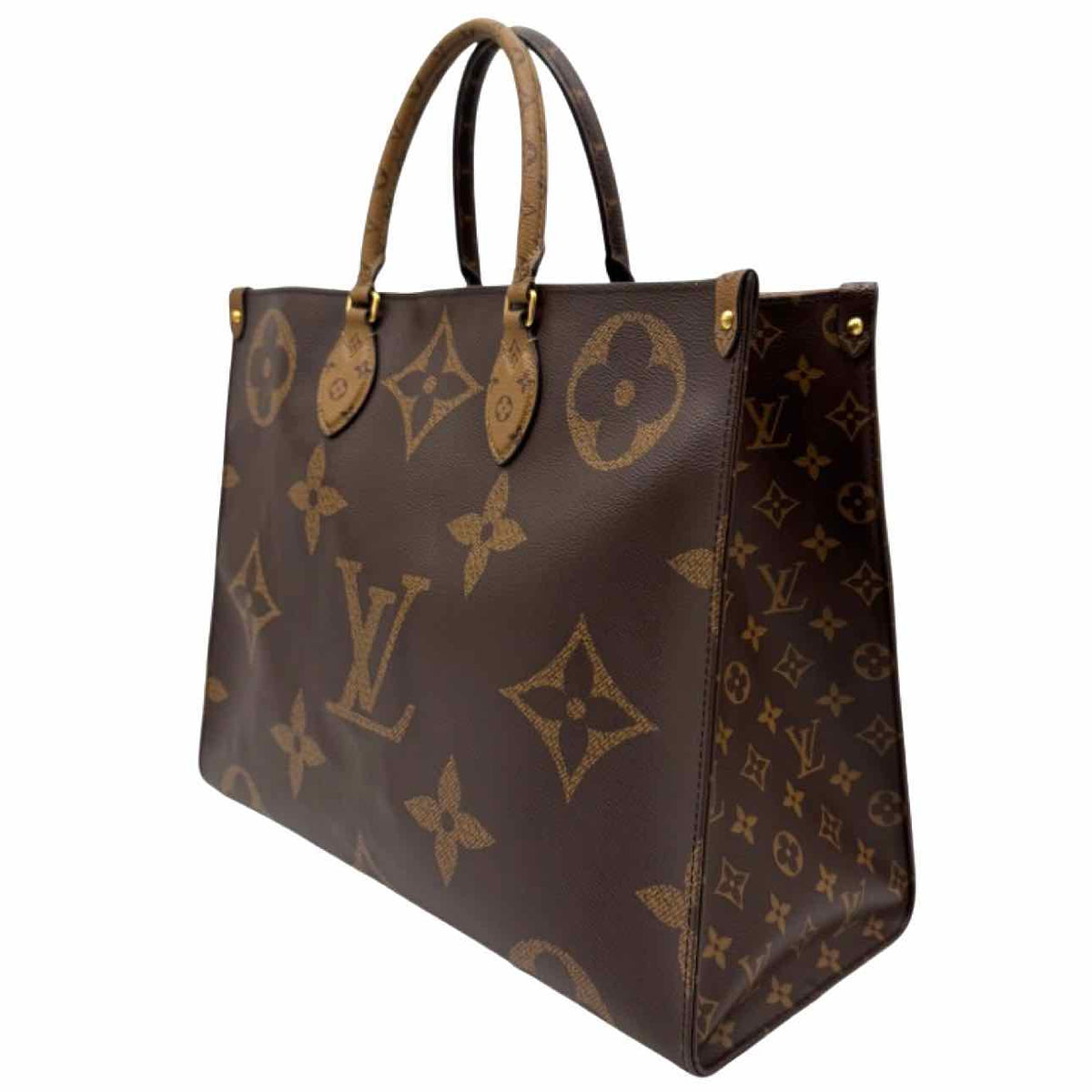 LOUIS VUITTON Monogram Giant Canvas OnTheGo GM Tote Brown