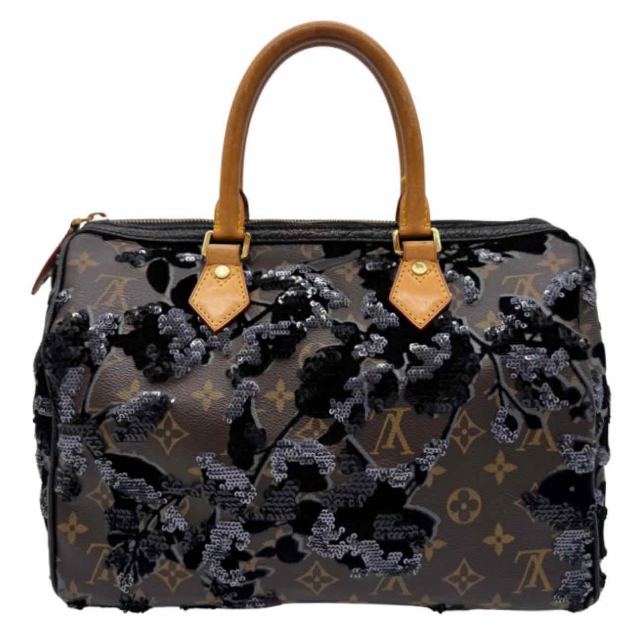 LOUIS VUITTON Monogram Speedy 30 Fleur De Jais Handbag
