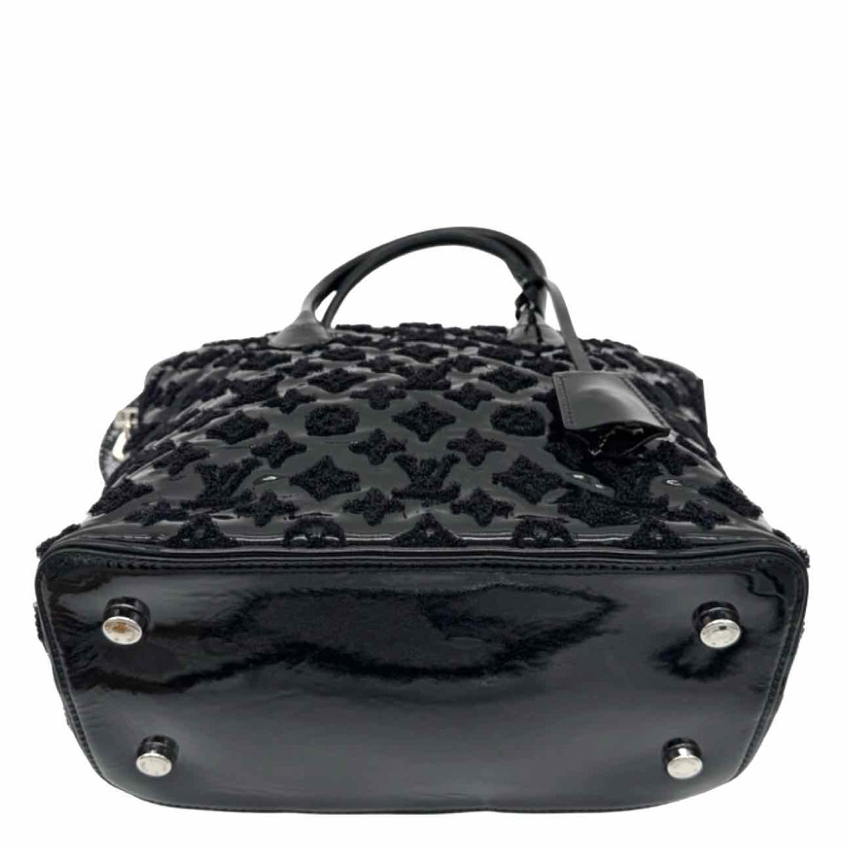 LOUIS VUITTON Vernis Monogram Fascination Lockit Tote Black