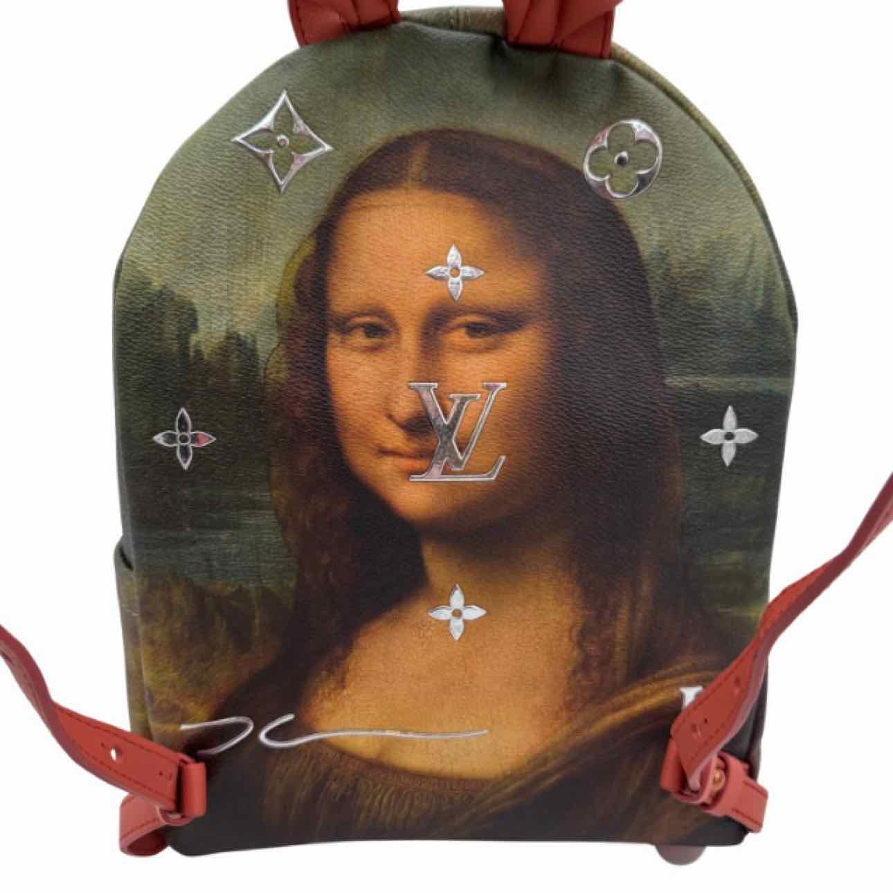 LOUIS VUITTON X Jeff Koons Canvas Masters Da Vinci Palm Springs PM Backpack