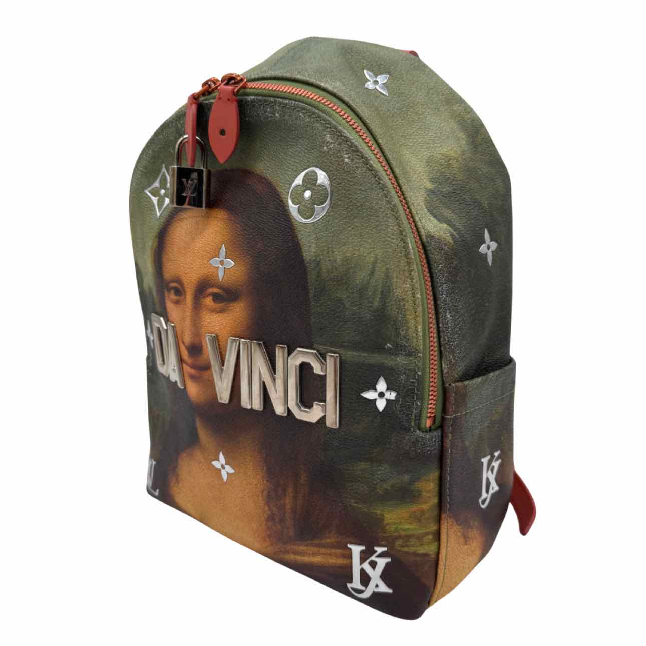 LOUIS VUITTON X Jeff Koons Canvas Masters Da Vinci Palm Springs PM Backpack