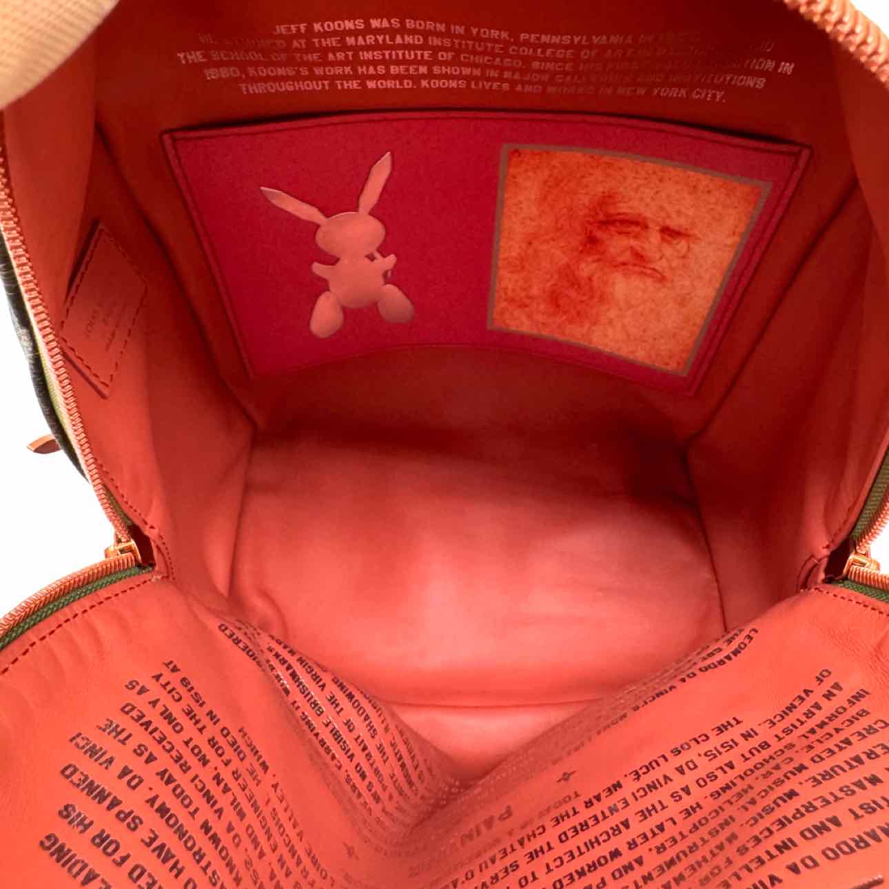 LOUIS VUITTON X Jeff Koons Canvas Masters Da Vinci Palm Springs PM Backpack