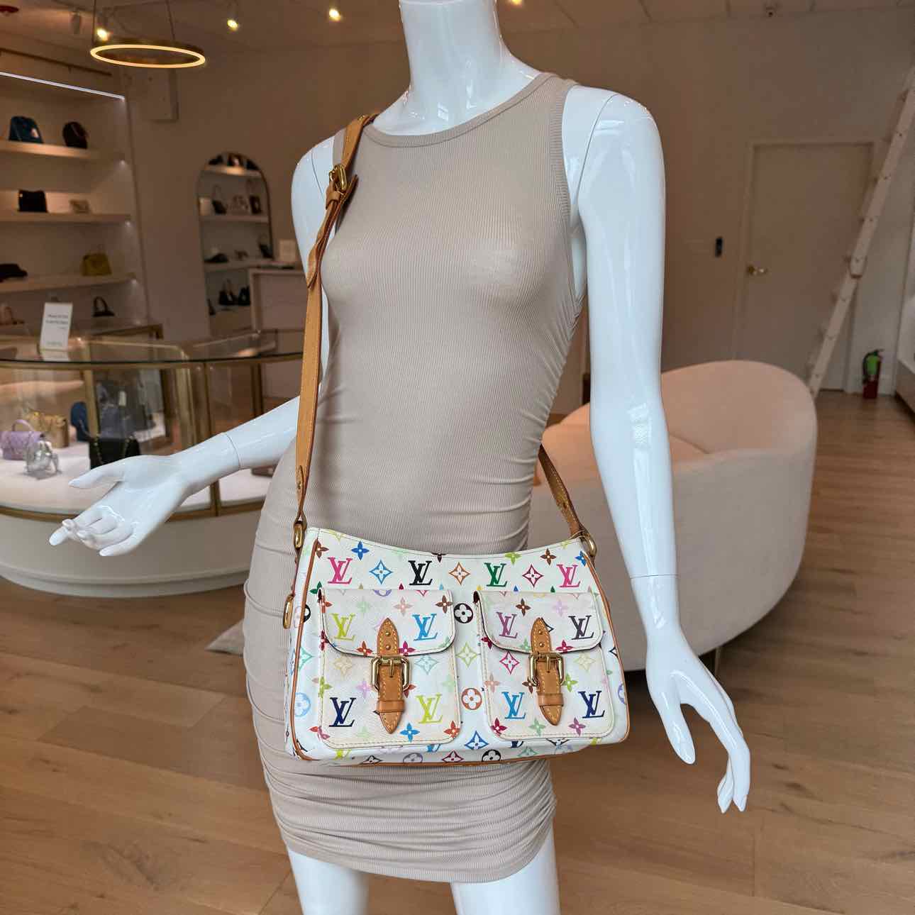 LOUIS VUITTON X Murakami Multicolor Monogram Canvas Lodge GM Shoulder Bag