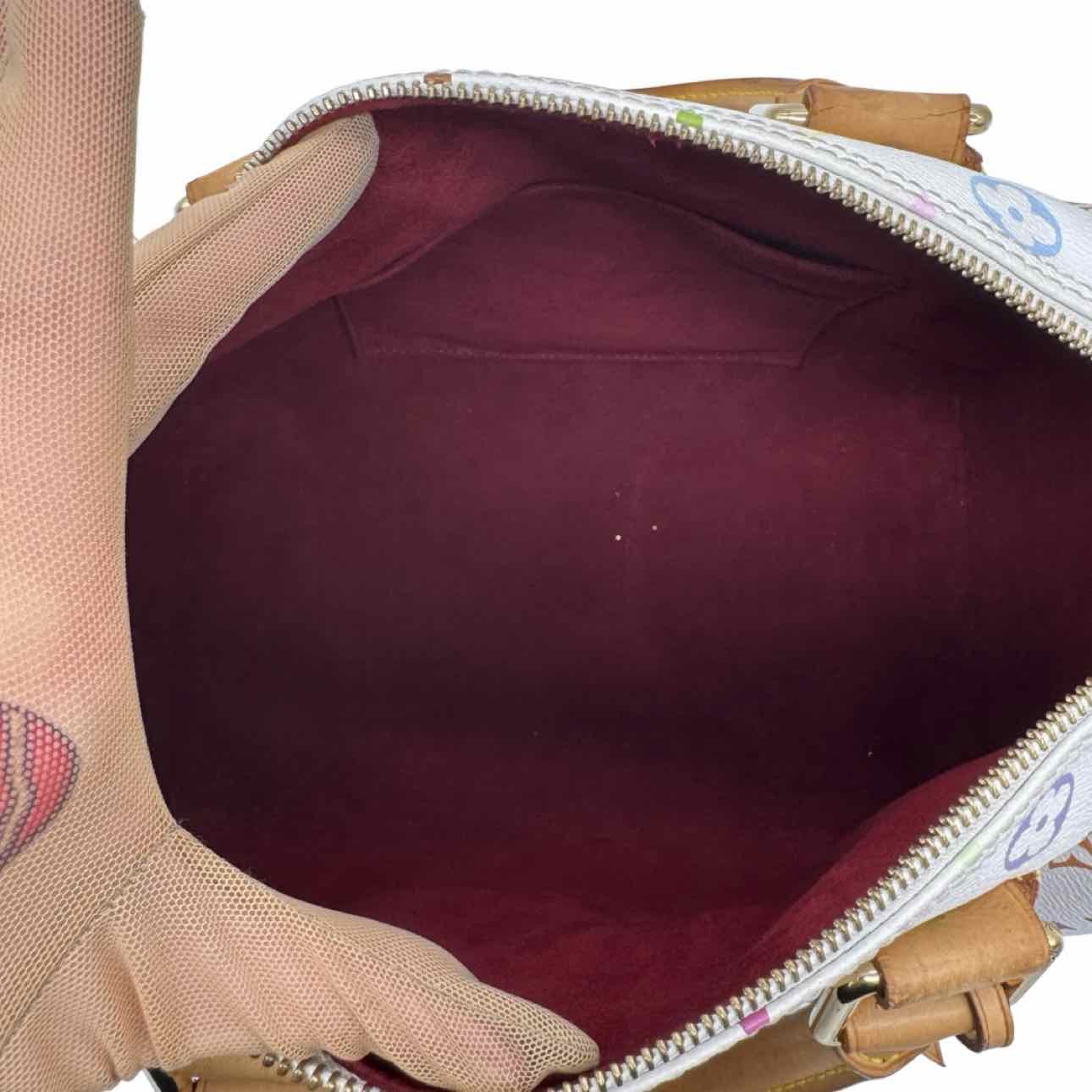 LOUIS VUITTON X Takashi Murakami Monogram Multicolor Speedy 30 White