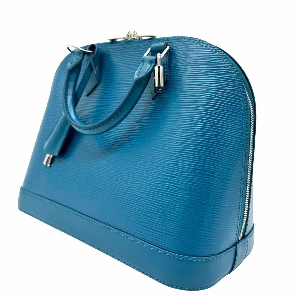 LOUIS VUITTON Epi Leather Alma PM Turquoise Handbag
