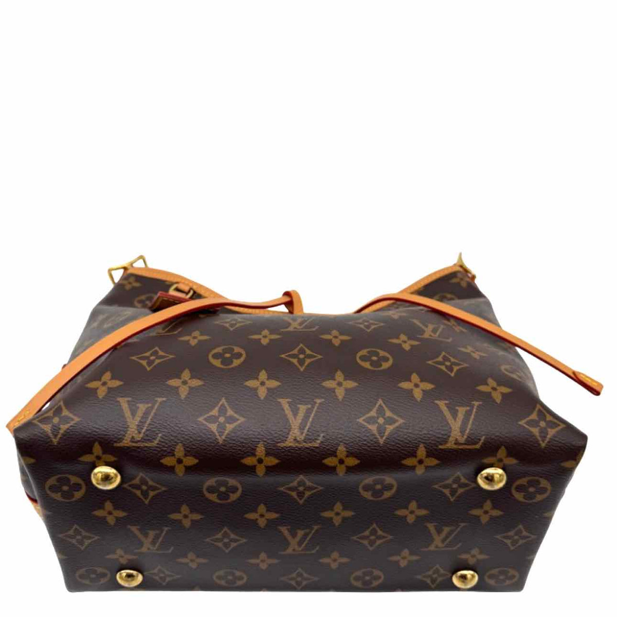 Louis Vuitton Monogram Canvas Carry All PM Shoulder Bag Brown