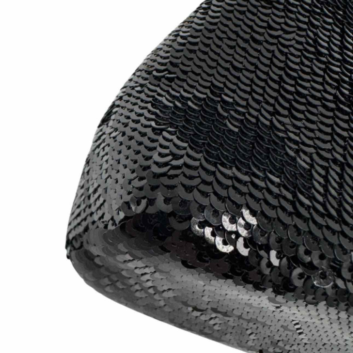 PRADA Mini Sequin Drawstring Bucket Bag Black