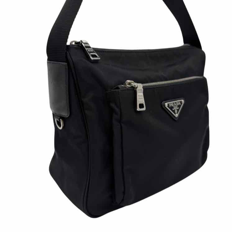 PRADA Nylon Messenger Bag Black (Pre-Owned)