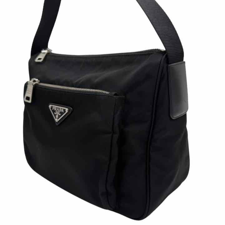 PRADA Nylon Messenger Bag Black (Pre-Owned)