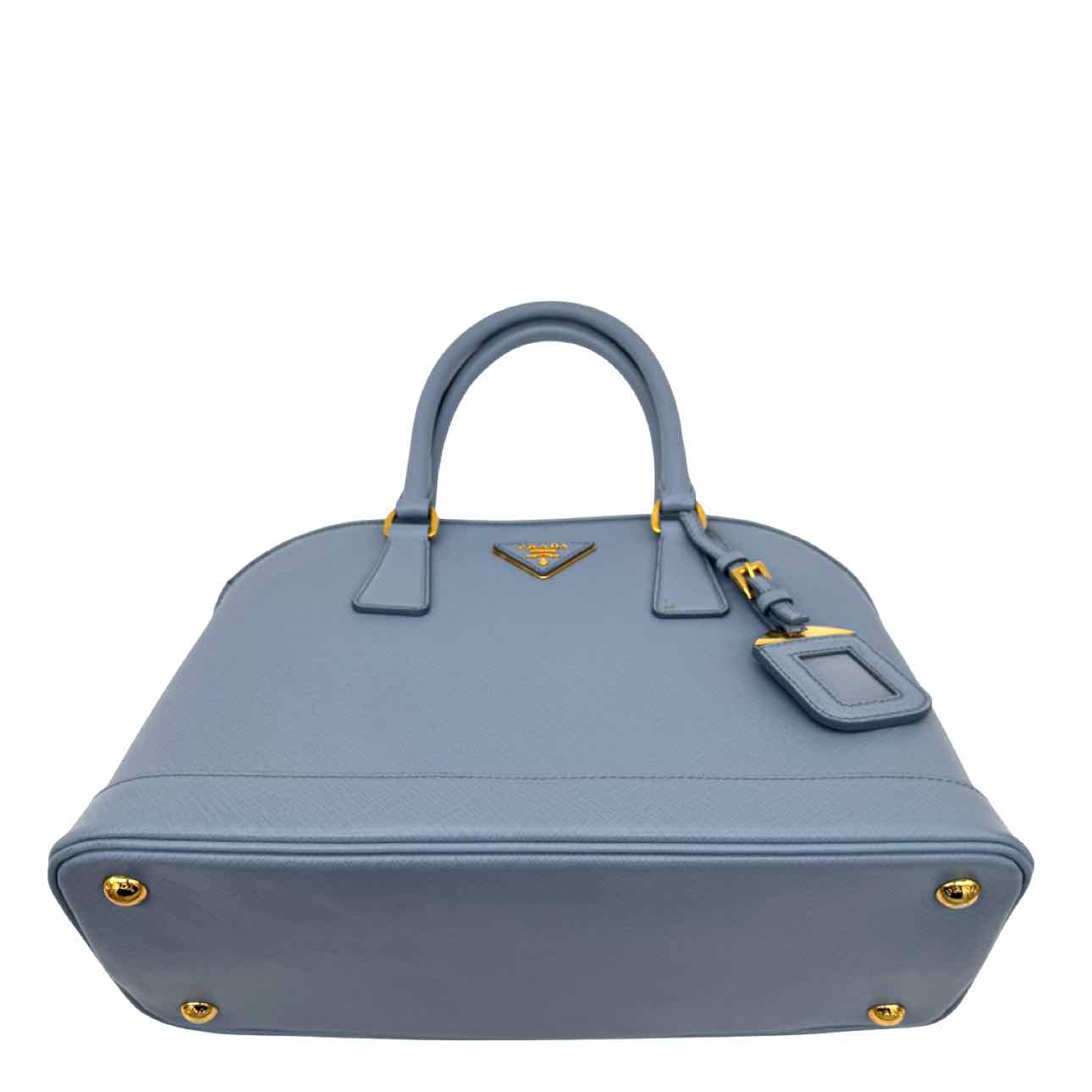 PRADA Saffiano Lux Medium Promenade Tote Blue