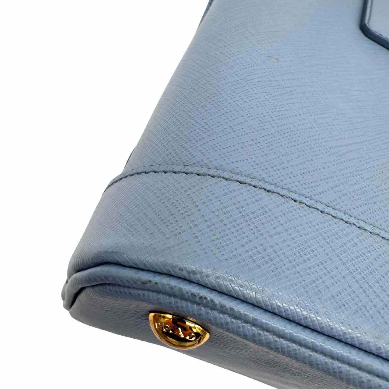 PRADA Saffiano Lux Medium Promenade Tote Blue